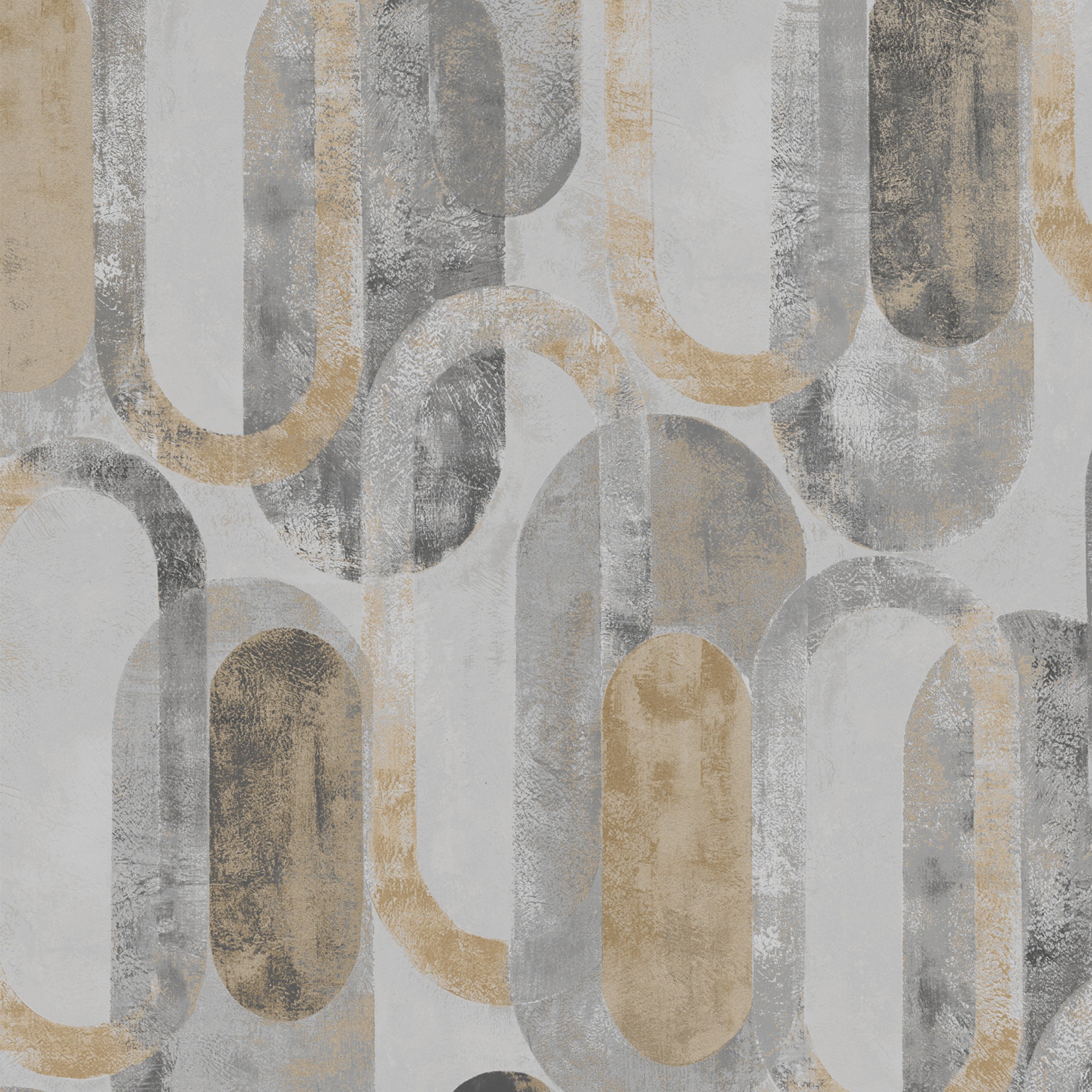 Sublime Vliestapete »OVAL SHAPES GOLD«, organisch, Design Tapeten