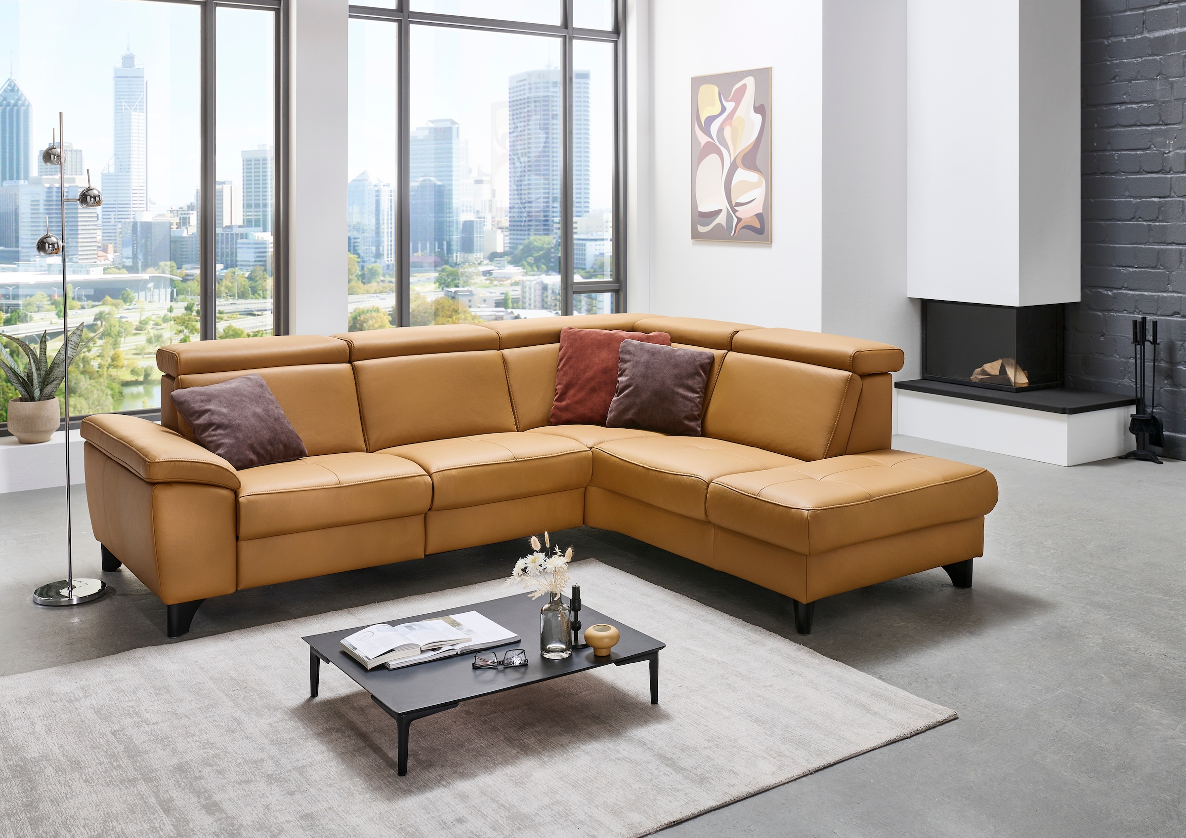Die PlanBar Ecksofa »PN-EM23166 L-Form«, optional mit Kopfteilverstellung und Stauraum