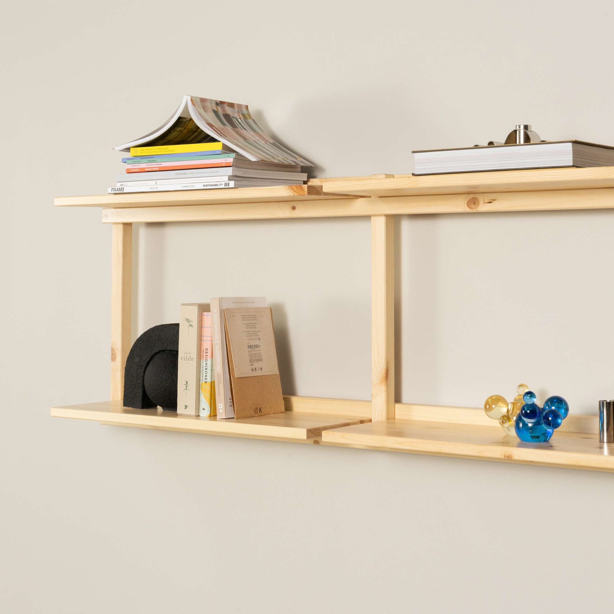 Karup Design Wandregal »Groove Shelving Wide, Wandregal, Aufbewahrung, Deko, Platzsparend«, (B/T/H ca: 192x25,5x47,5cm), inkl. 6 Abnehmbare Regalböden aus FSC®-zertifiziertem Massivholz