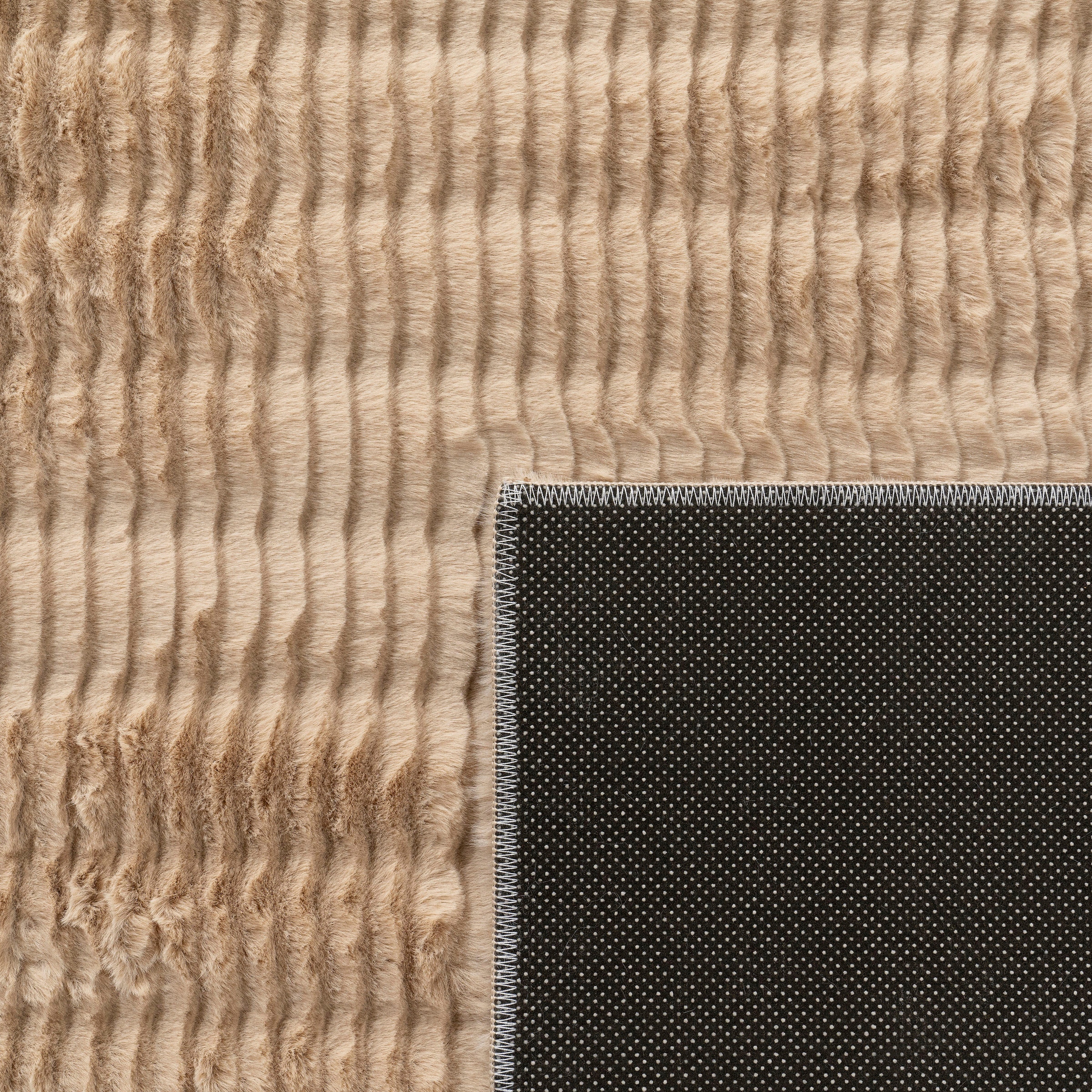 Paco Home Hochflor-Teppich »Arnheim 743«, rechteckig, 27 mm Höhe, Uni Farben, Wellen Muster, besonders weich, Hoch-Tief Effekt