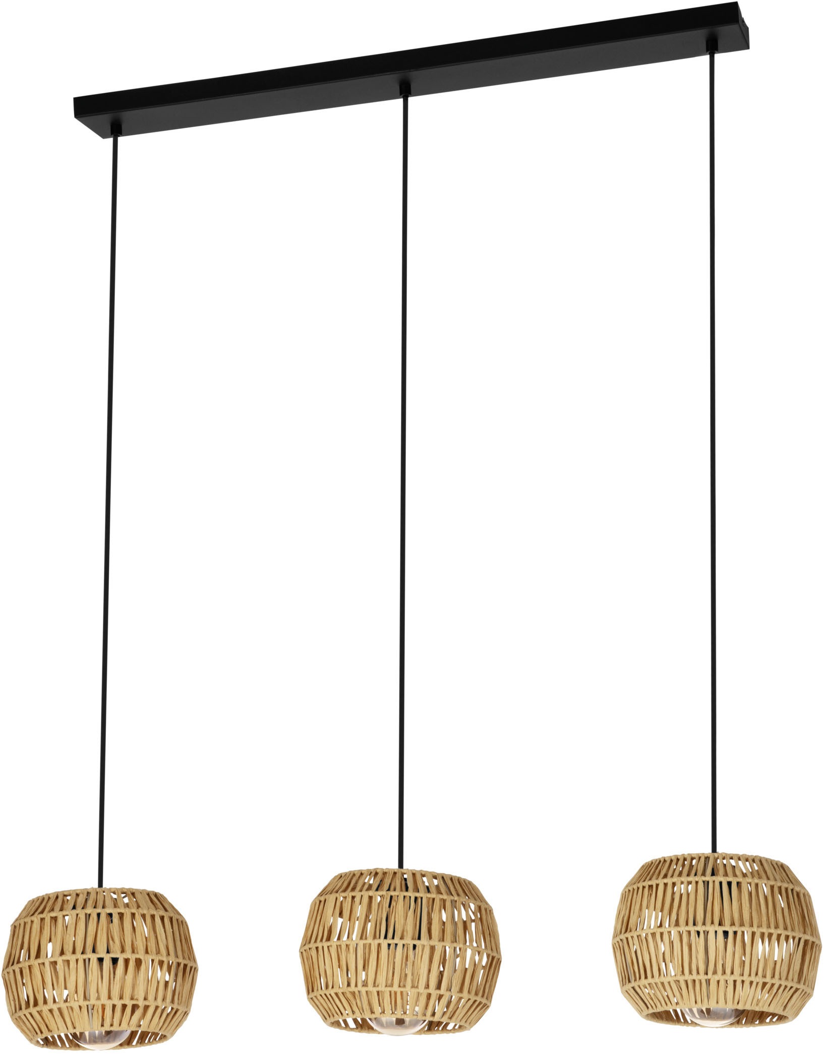 EGLO Hängeleuchte »SHELDON Pendellampe - Stahl - E27 - 3X40W - IP20« E27 1 Stk. Hängelampe, Deckenlampe, Wohnzimmer, Esszimmer, L91 x B21 x H110 cm