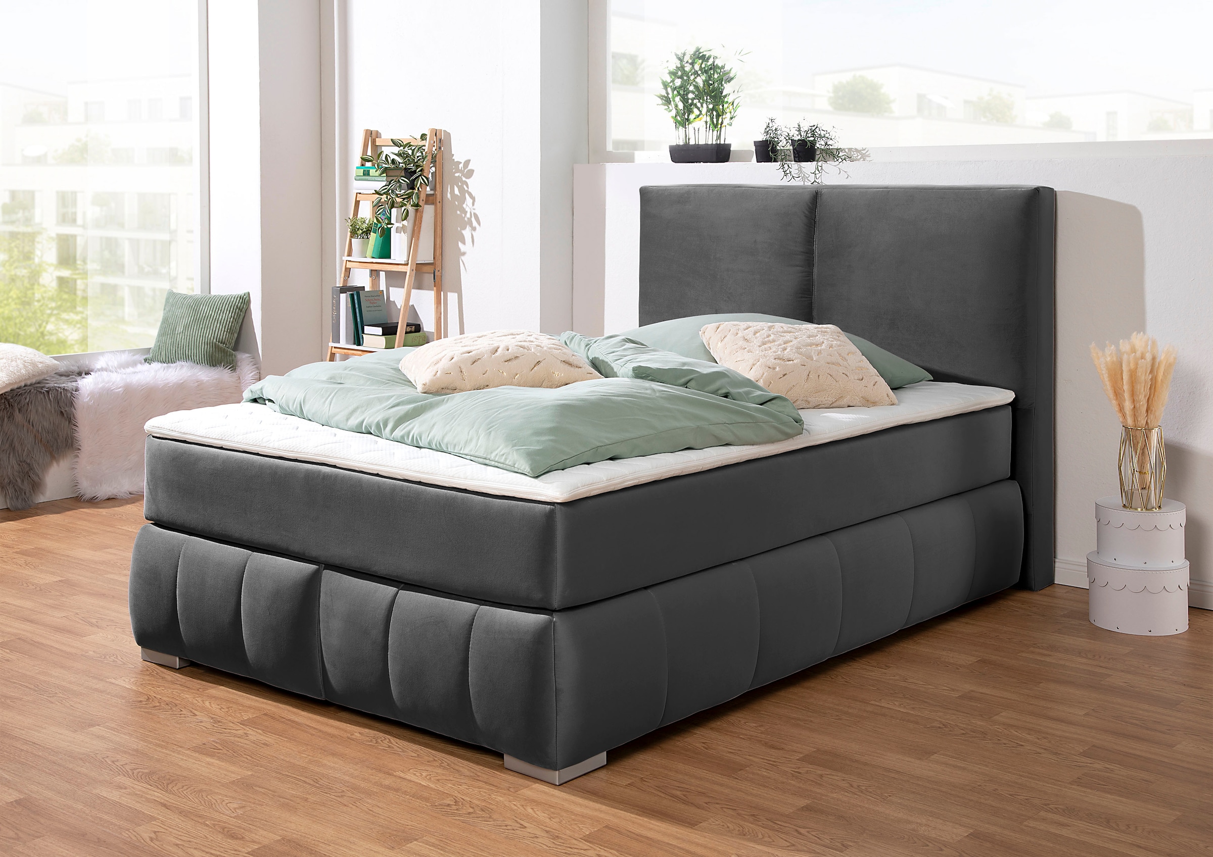Guido Maria Kretschmer Home&Living Boxspringbett "Wehma", inkl. Topper in 3 günstig online kaufen
