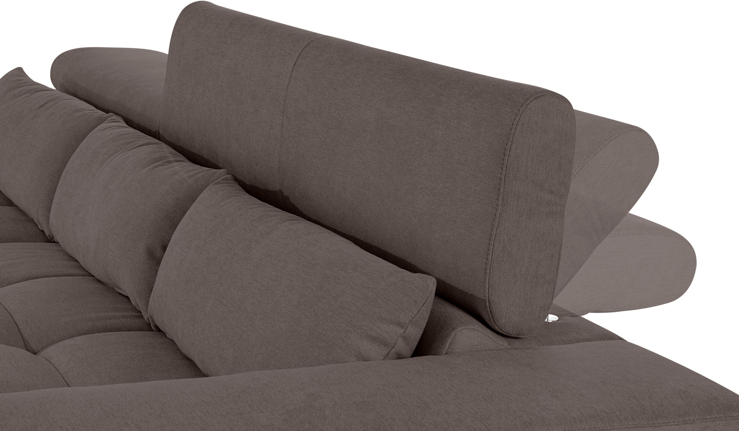 COTTA Ecksofa »Orion L-Form«, mit Kopfteilverstellung & 3 Nierenkissen