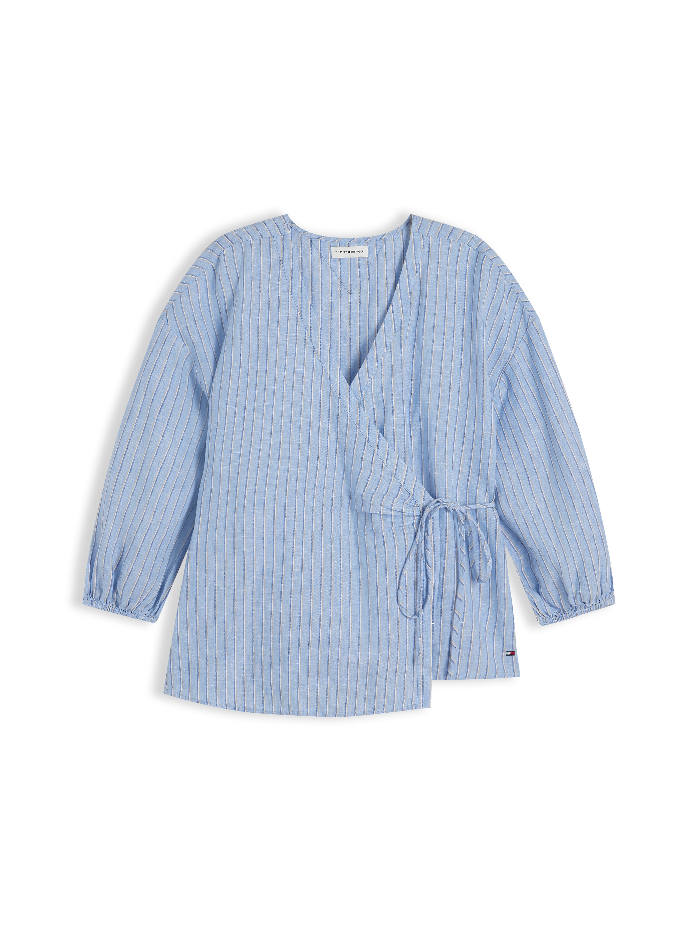 Tommy Hilfiger Wickelbluse »SUMMER LINEN WRAP TIE BLOUSE« Leinen