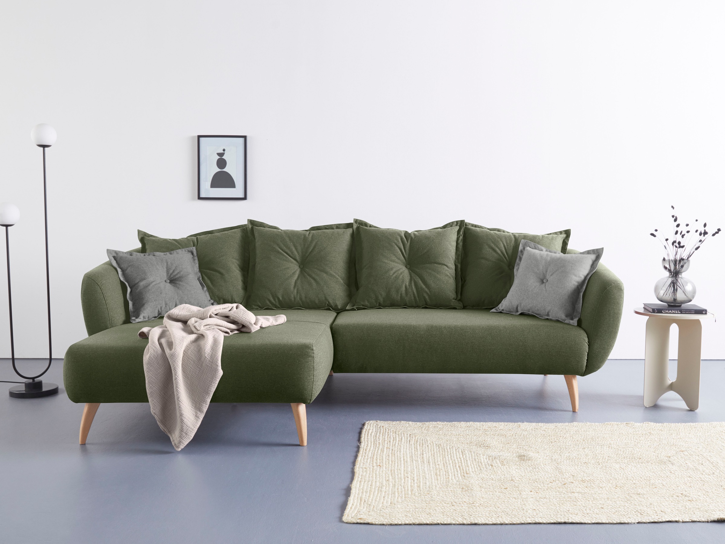 Home affaire Ecksofa »Baggio formschöne Polsterecke, bequem, Breite 277cm, günstig online kaufen