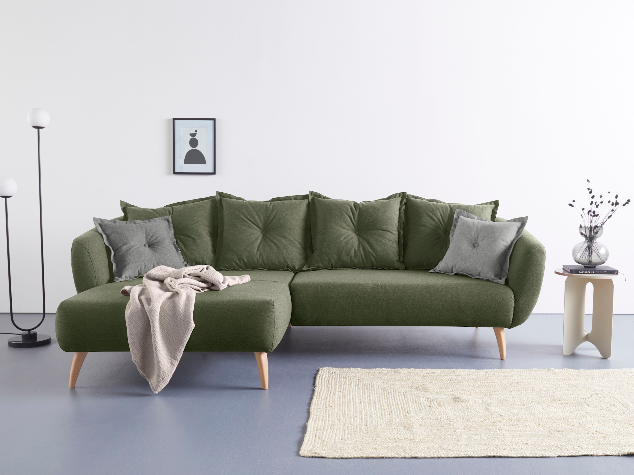 Home affaire Ecksofa »Baggio L-Form«, Zierkissen inklusive günstig online kaufen