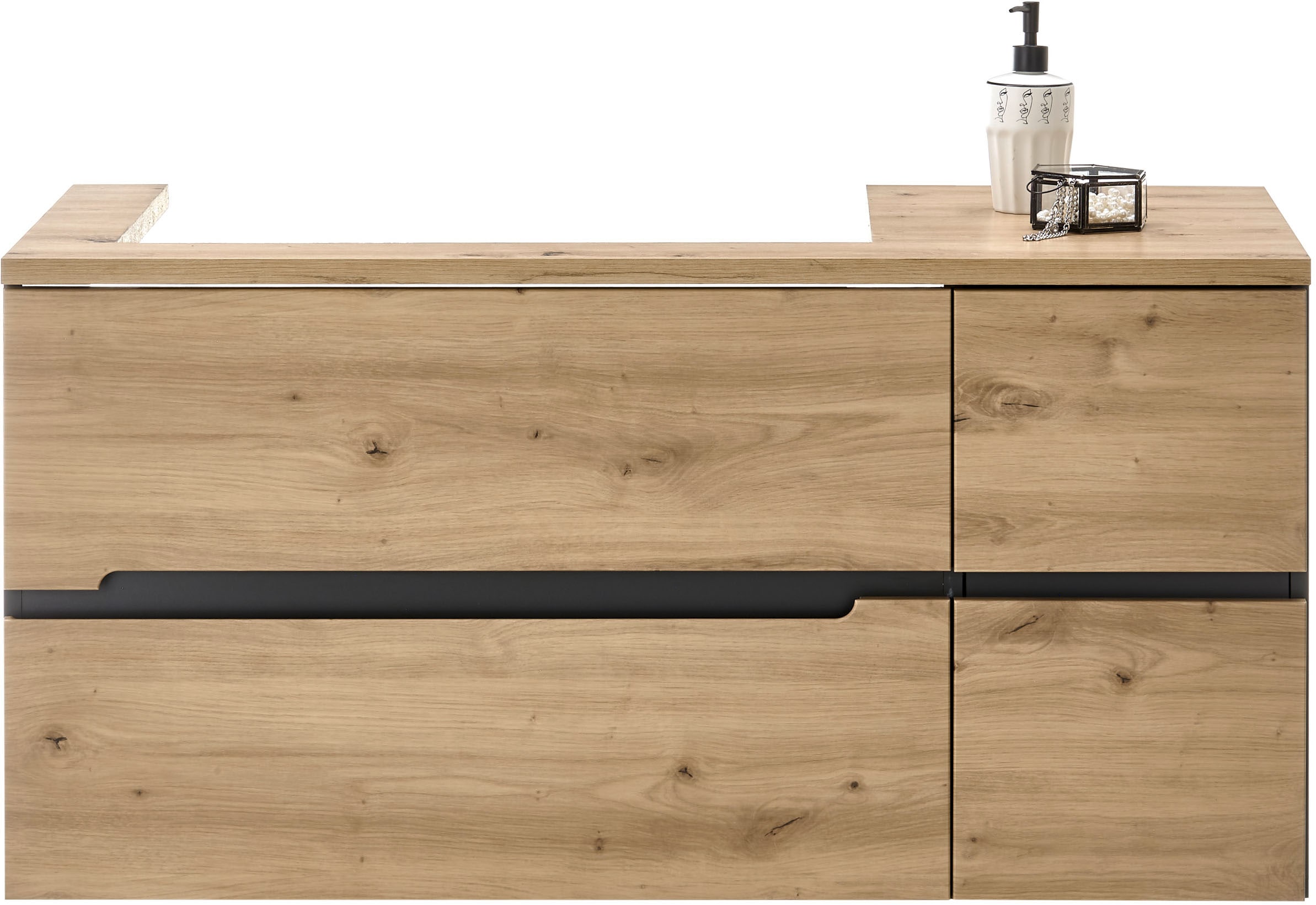 BASIC by Balculina Waschtisch »Memphis, Waschtisch BxHxT 110 x 54 x 53«, Breite 110 cm, mit Waschbecken, Softclose