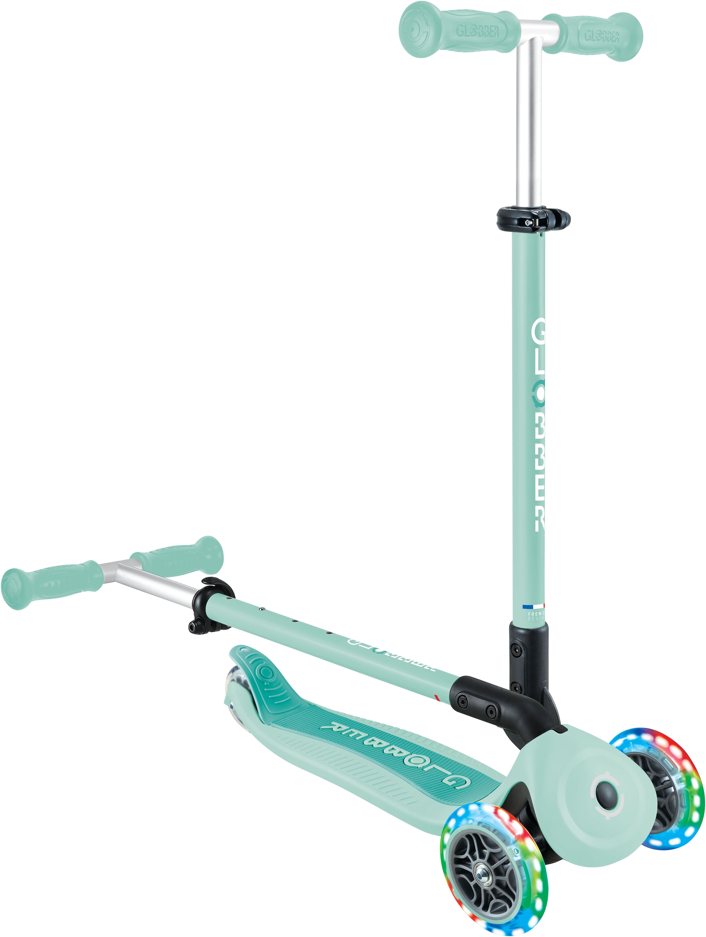 Globber Tretroller »GO-UP ACTIVE LIGHTS mit Leuchtrollen« Dreirad, Laufrad und Scooter