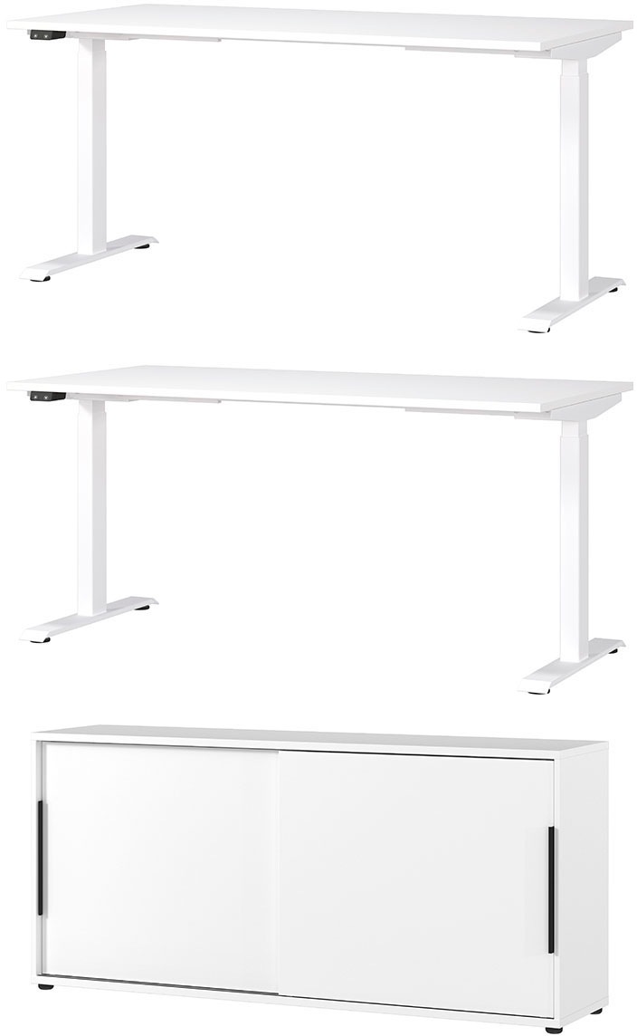 GERMANIA Büromöbel-Set »Mailand« 3 Stk. tlg. inkl. 2 Schreibtischen und Sch günstig online kaufen