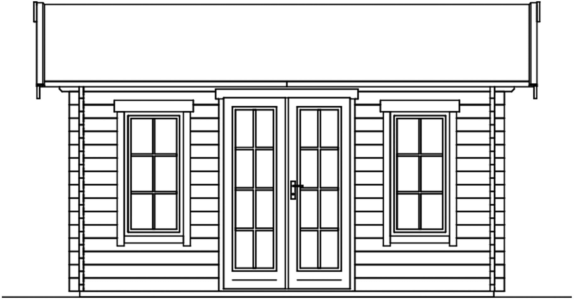Skanholz Gartenhaus »Lugano 1« mit Lattung