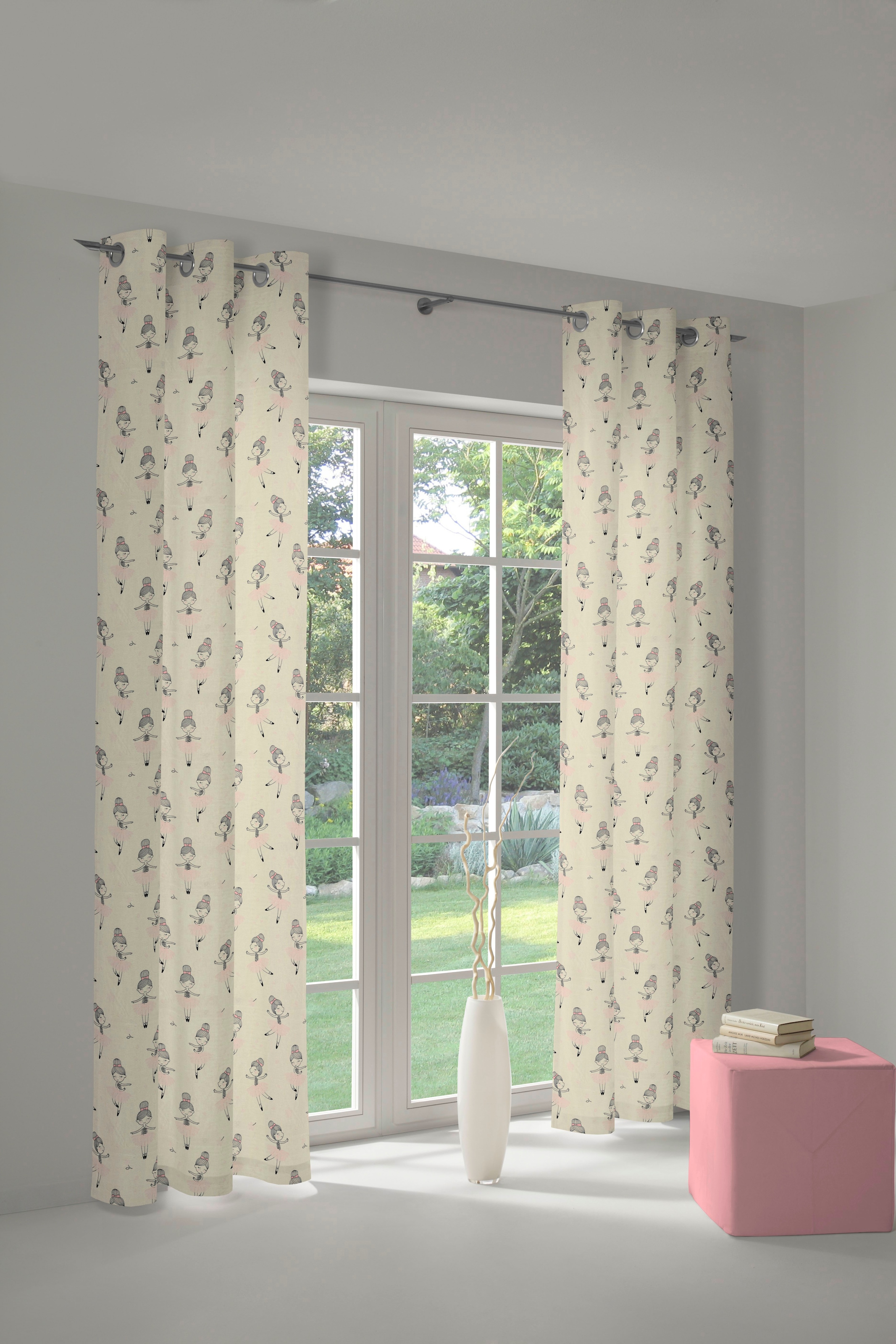 Adam Vorhang »Ballerina« Ösen 1 Stk. tlg. aus 100% Bio-Baumwolle günstig online kaufen