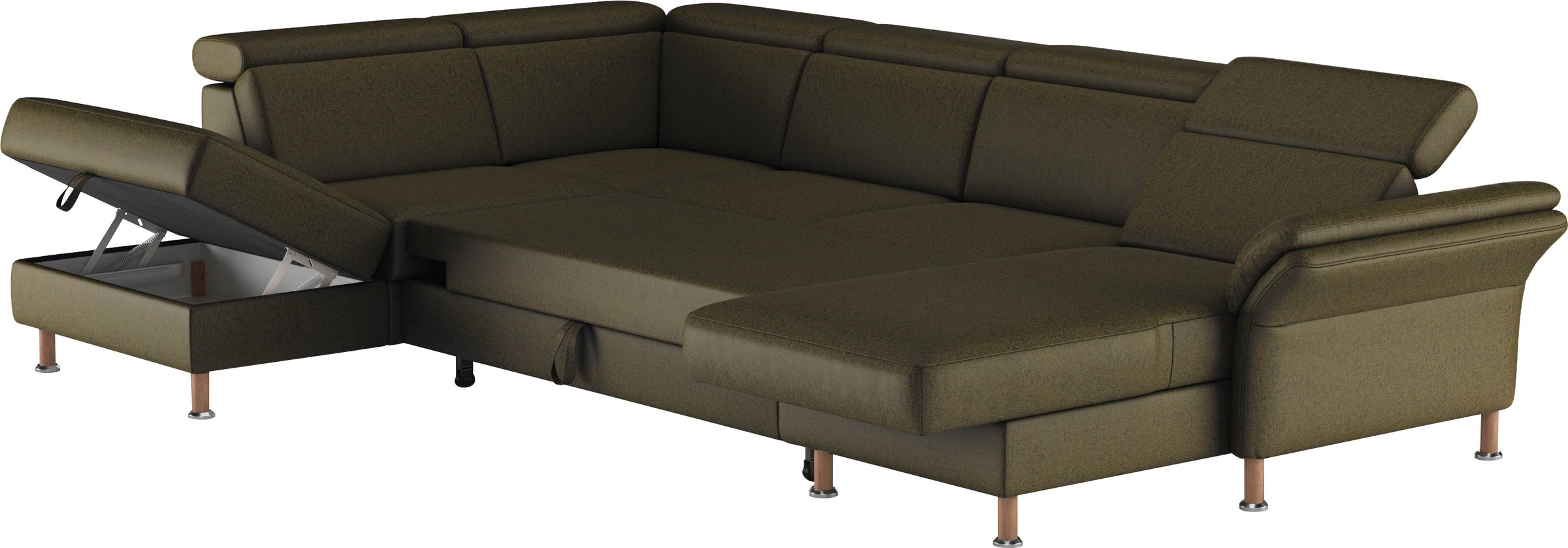 Home affaire Wohnlandschaft »Calypso U-Form«, wahlweise mit motorischer Relaxfunktion