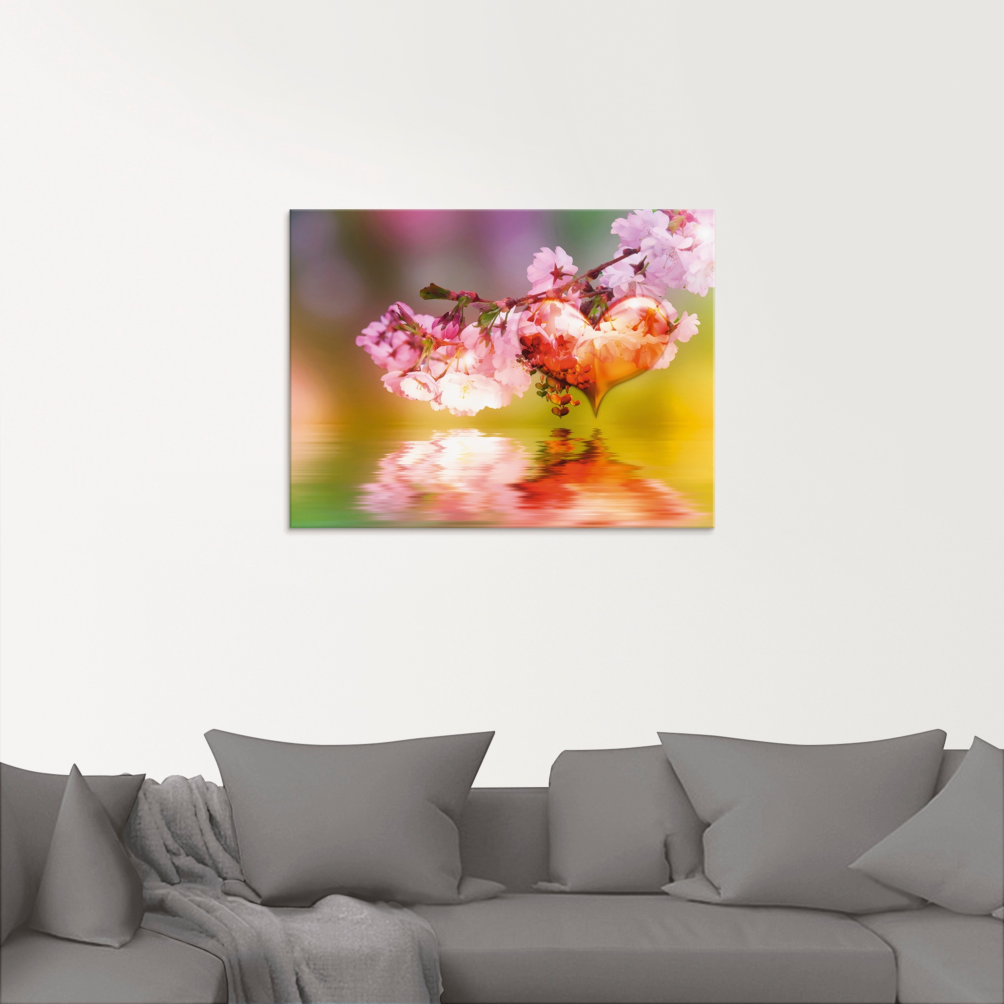 Artland Glasbild »Frühlingsherz« Arrangements 1 Stk. tlg. in verschiedenen günstig online kaufen