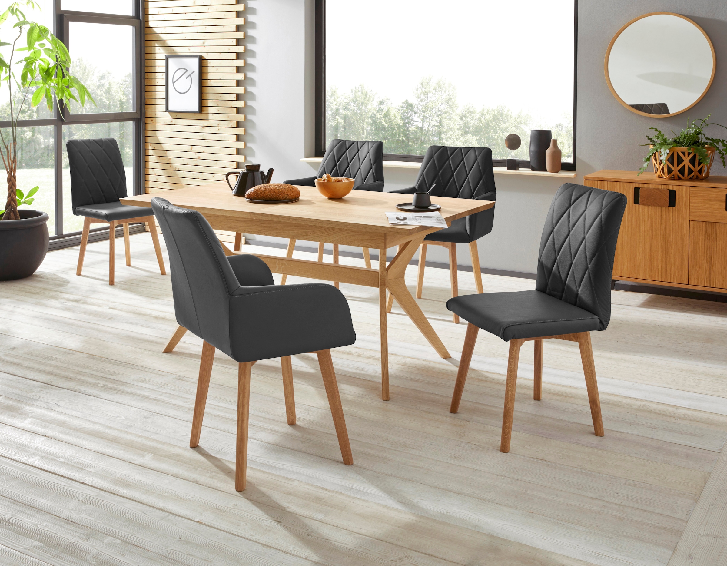 Home affaire Esszimmerstuhl »Brest« (Set) 2 Stk.Armlehnstuhl in Leder oder günstig online kaufen