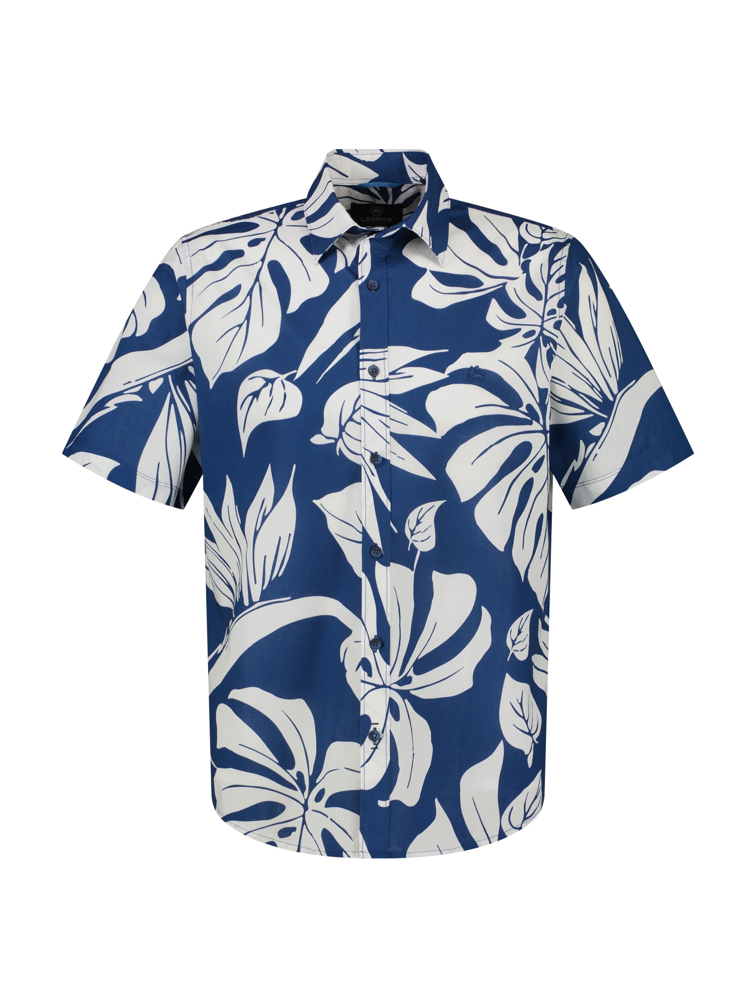 Hawaiihemd, mit floralem Print und Knopfleiste