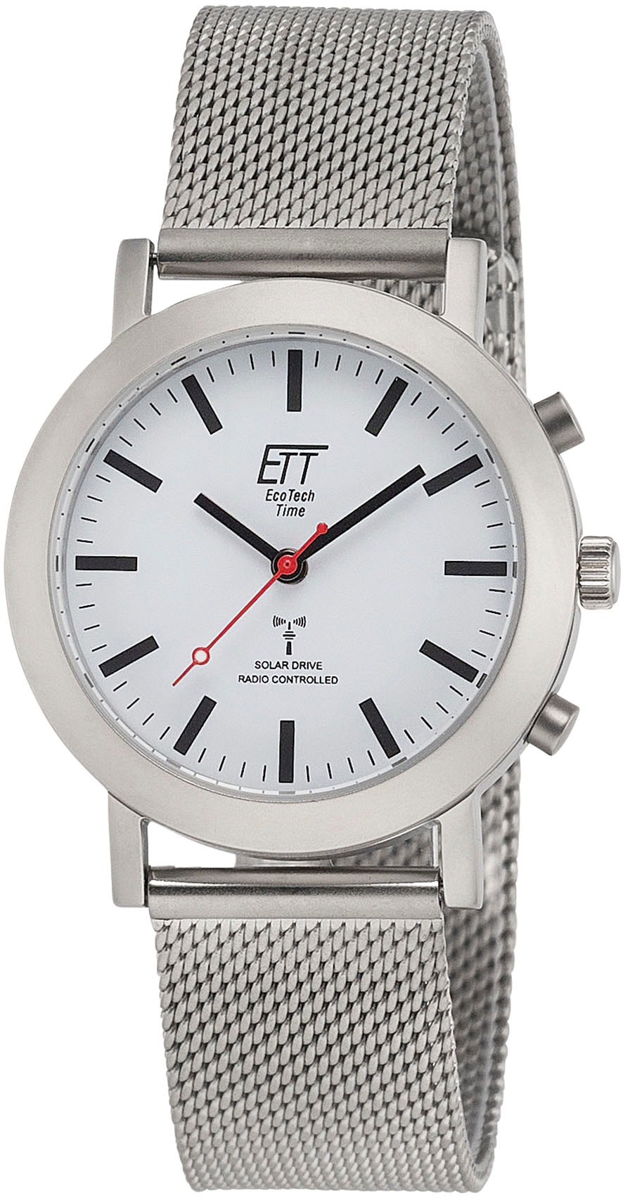 ETT Funkuhr »Station Watch«, Armbanduhr, Damenuhr, Solar, Edelstahlarmband