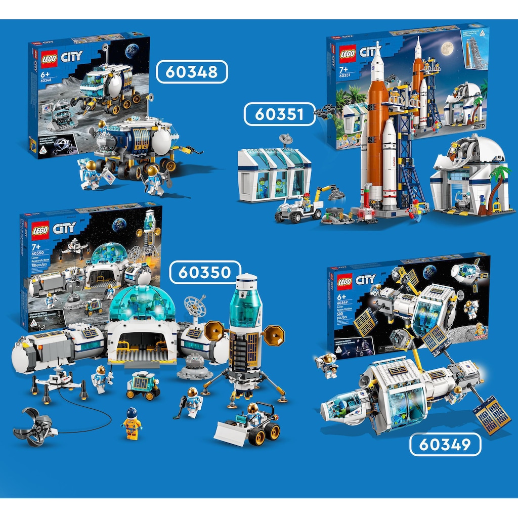 LEGO® Konstruktionsspielsteine »Mond-Raumstation (60349), LEGO® City«, (500 St.), Made in Europe