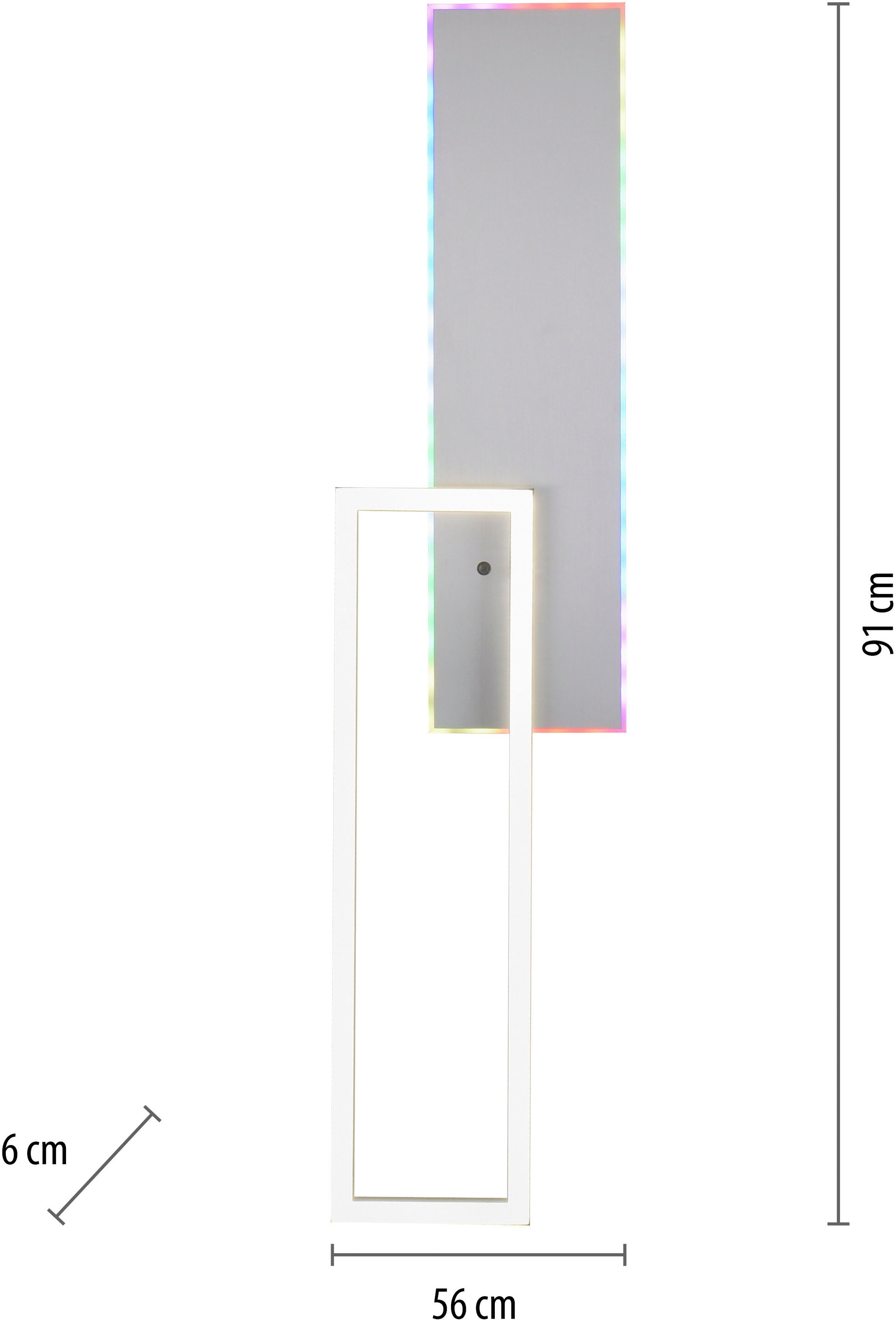 JUST LIGHT LED Deckenleuchte »RENDA«, 2 flammig, Leuchtmittel LED-Board-LED-Board | LED fest integriert-LED fest integriert