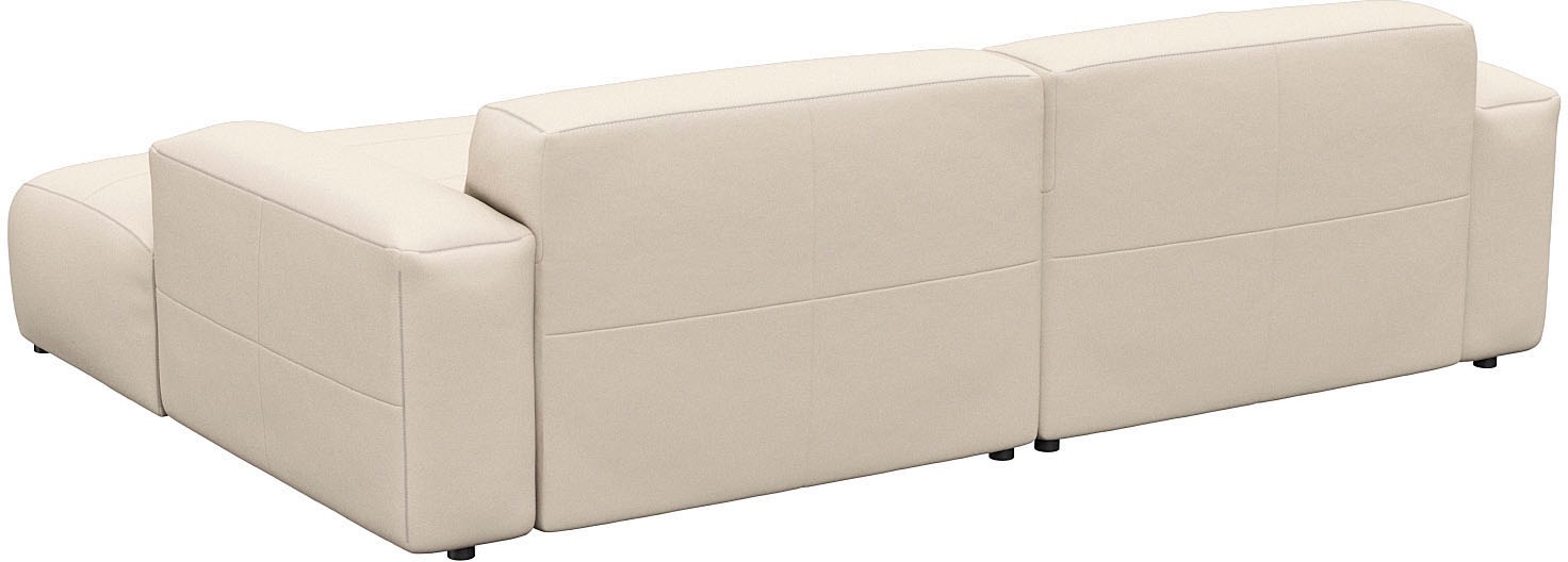 FLEXLUX Ecksofa »Lucera Chaislongue rechts oder links, L-Form, bequem«, modern & anschmiegsam, Kaltschaum, Stahl-Wellenunterfederung