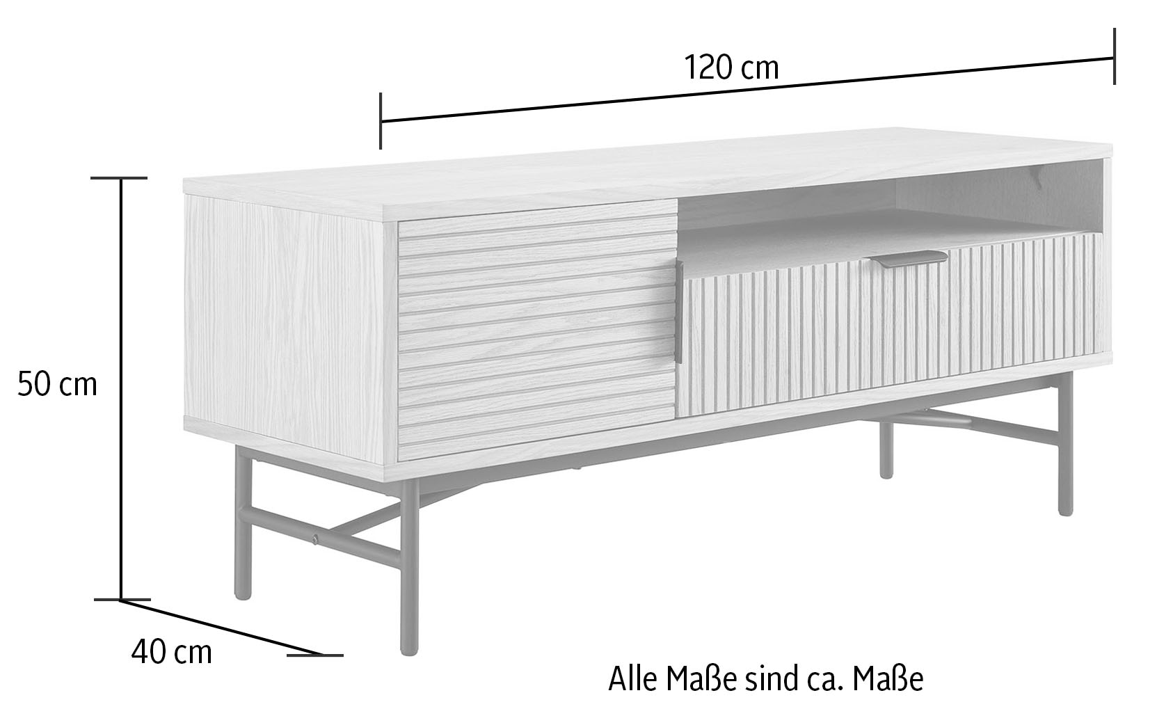SalesFever TV-Board, Eiche Echtholzfurnier