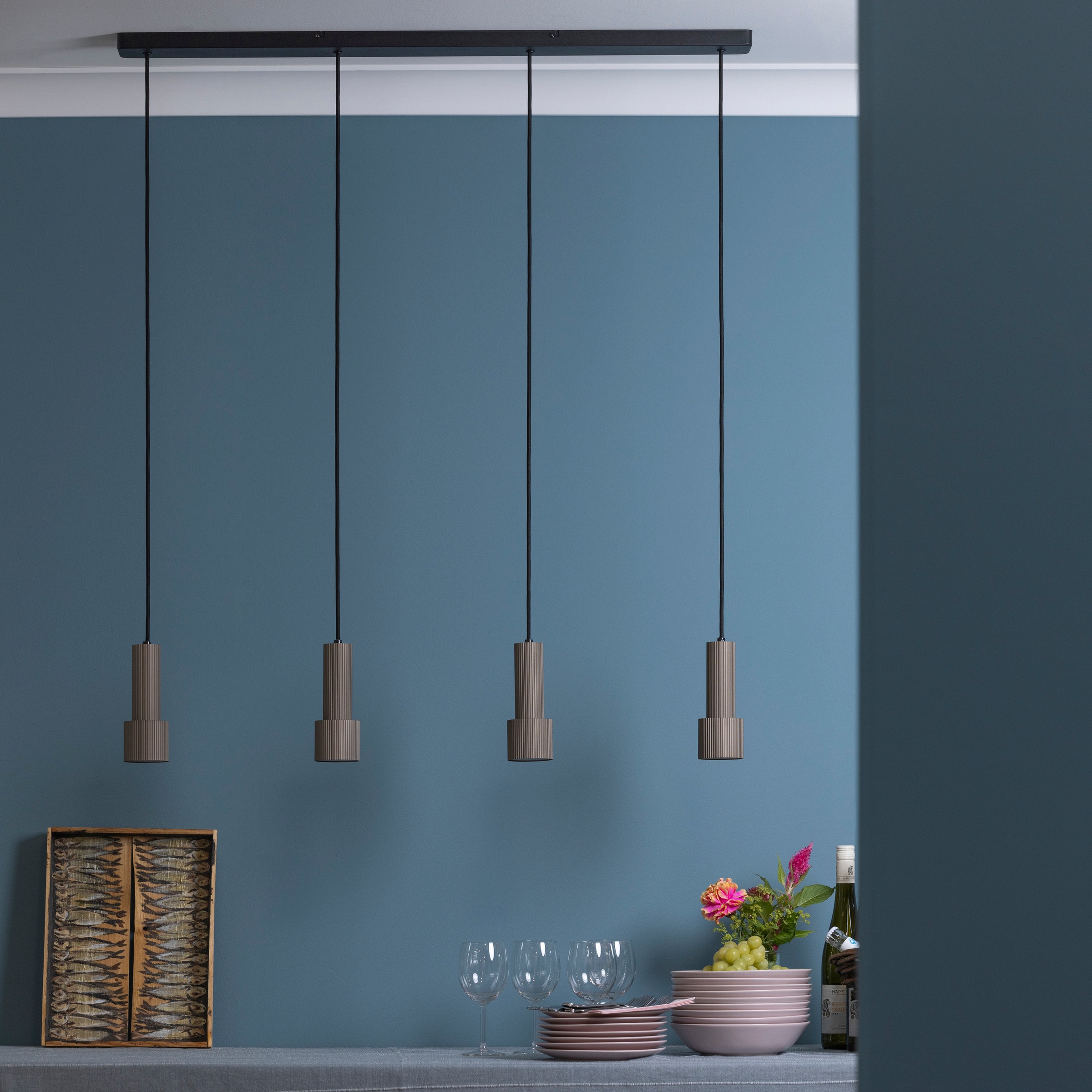 Brilliant Pendelleuchte »Cadiz« GU10 1 Stk. 150 x 98 cm, 4x GU10 Fassung, k günstig online kaufen