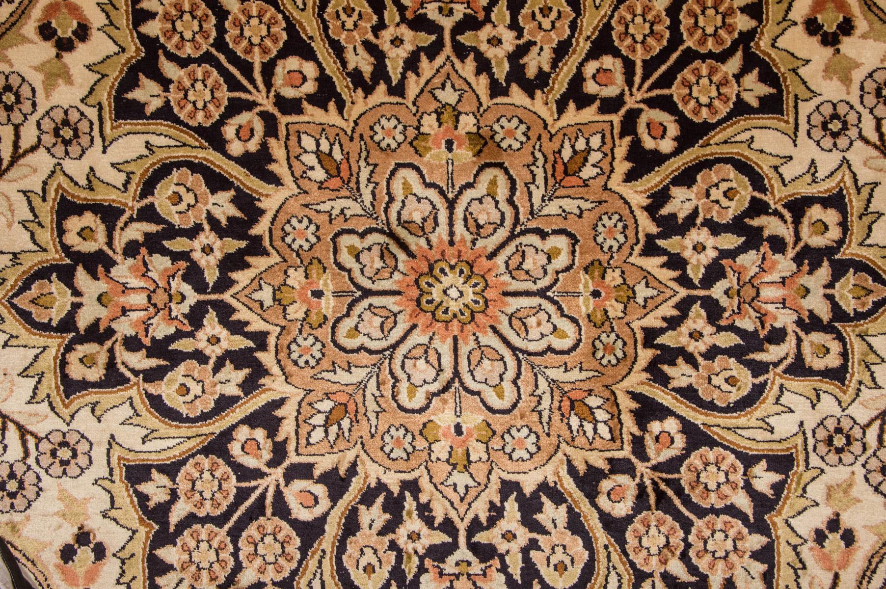 morgenland Teppich »Kaschmir Seide Teppich handgeknüpft beige«, rechteckig