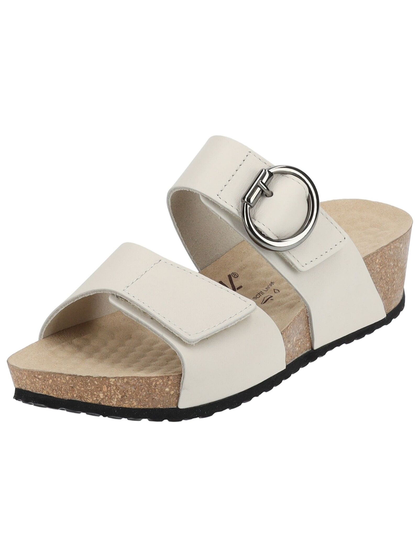VITAL Pantolette »Pantoletten Leder« Sand 42 42 Verschluss: Schlupfschuh