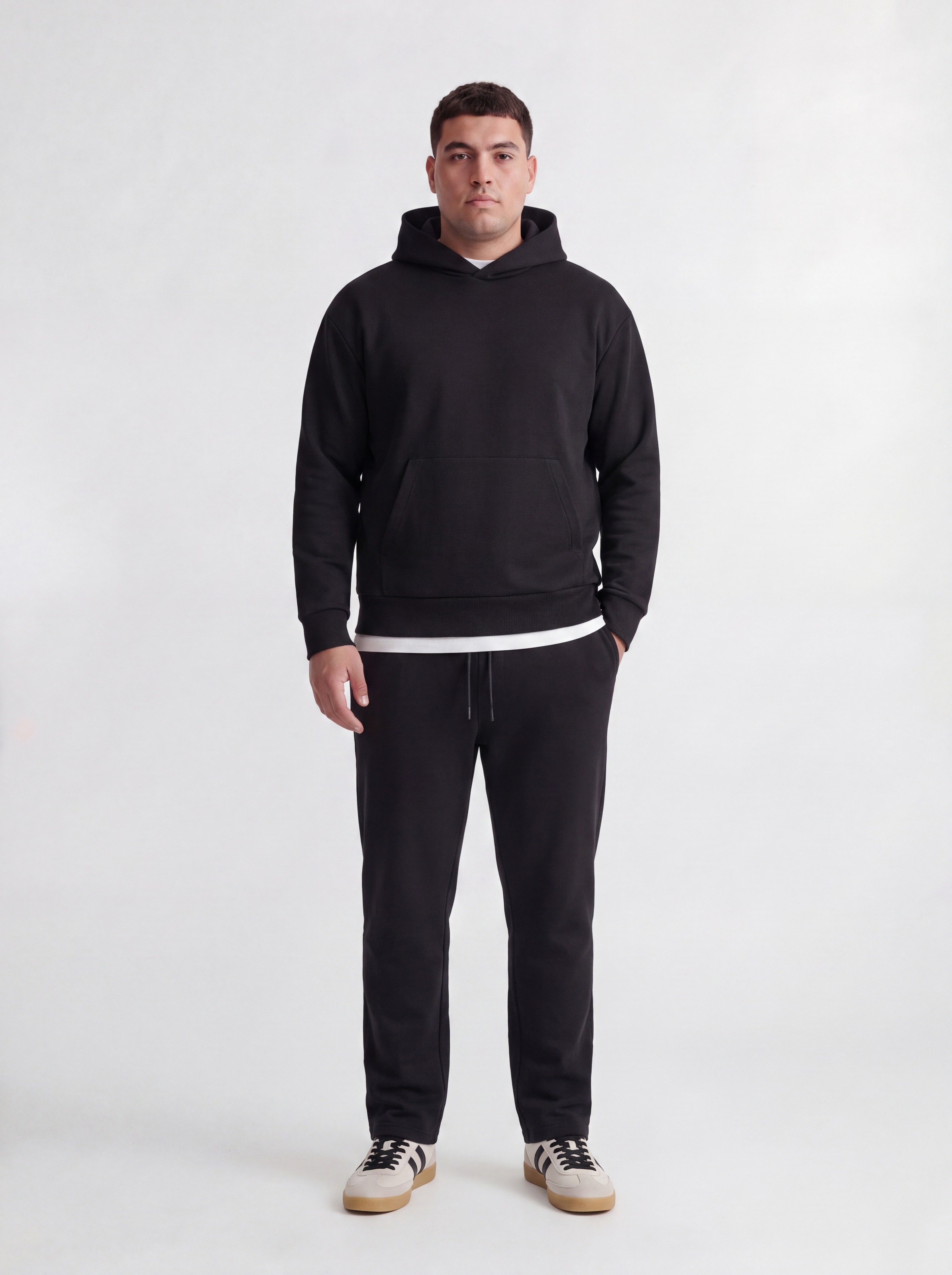 Jack & Jones PlusSize Kapuzensweatshirt »JJEBARRON SWEAT HOOD LN PLS«, Materialmix, regular fit

