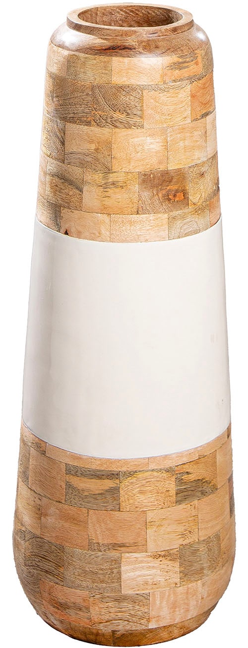 GILDE Bodenvase »Vase Naturelle naturfarben-weiß«, (1 St.) günstig online kaufen