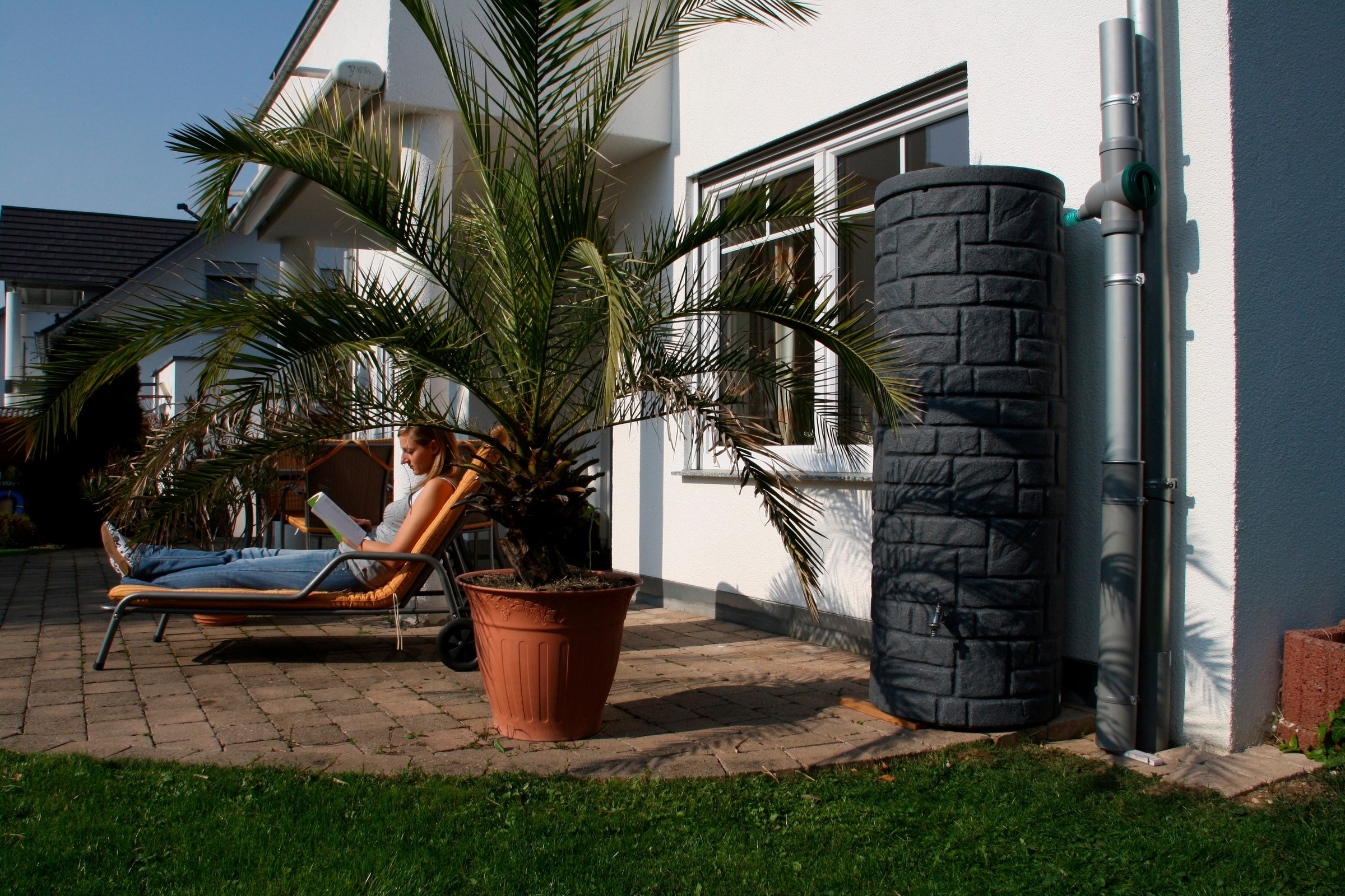 ARVES Regentonne »Arcado« ØxH: 60x165 cm grau