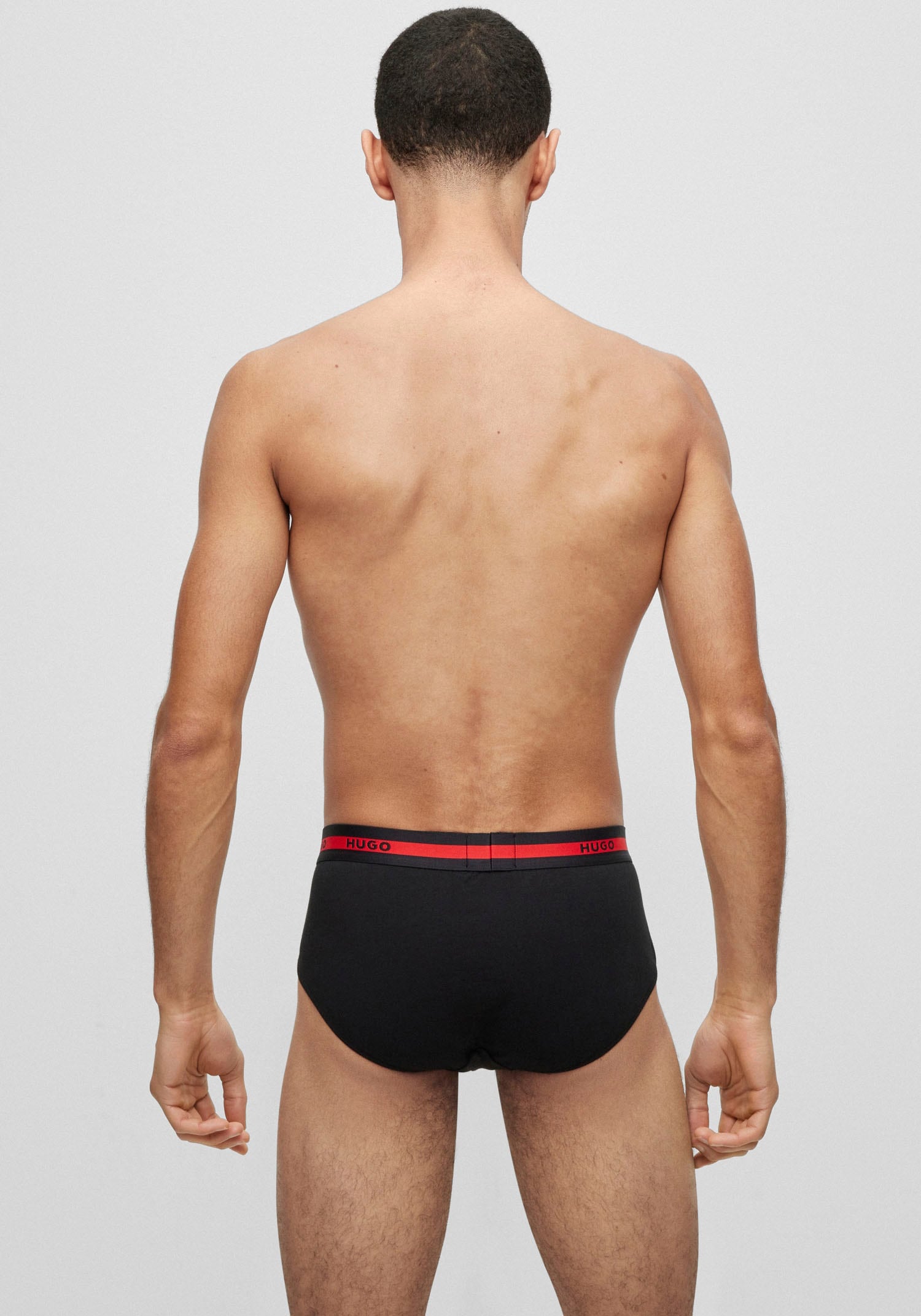 HUGO Underwear Slip, (Packung, 3 St., Im Dreierpack), mit Kontraststreifen und Logoschriftzügen auf dem Bund