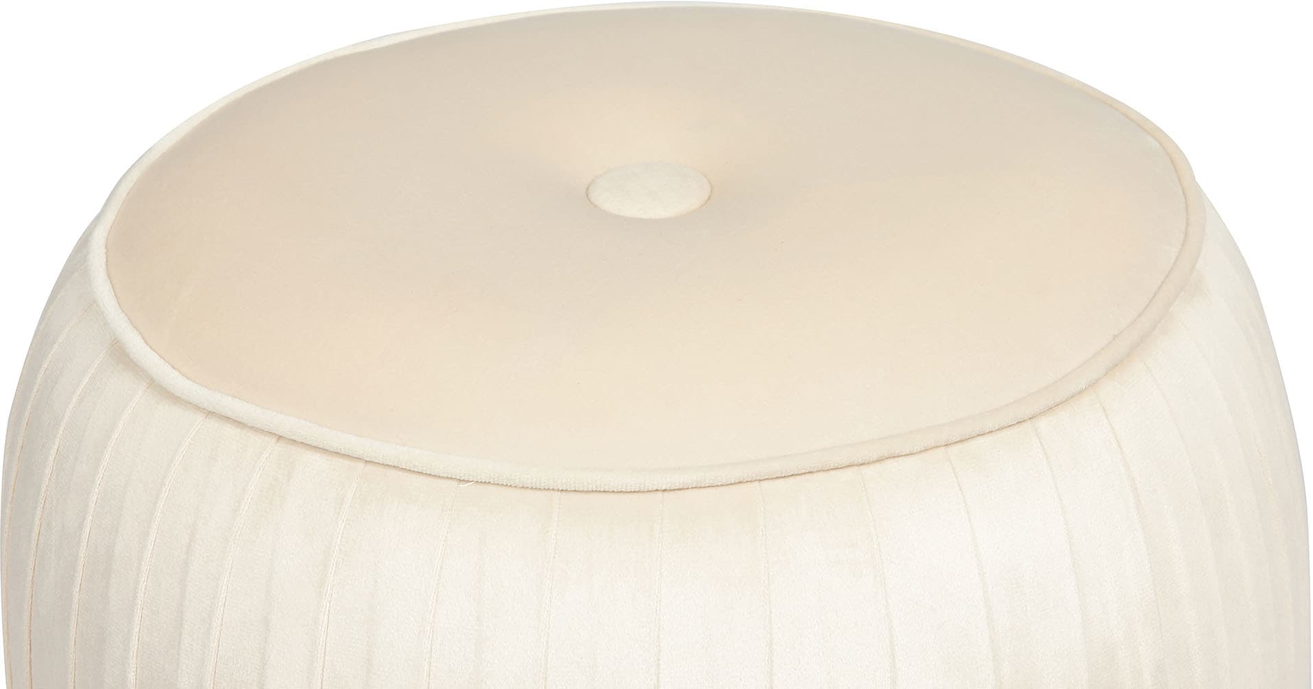 Kayoom Polsterhocker »Hocker Lyla 125, Edler Touch durch goldenen Sockel,  Samtbezug« 1 Stk. tlg. samtweich, gesteppte Ziernaht, Edelstahlsockel, Hochwertiger Samtbezug