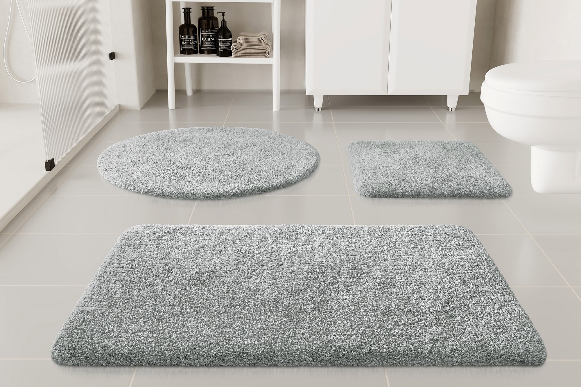 OTTO home Badematte »Kaarin«, rutschhemmend beschichtet, schnell trocknend, Badteppich, getuftet, flauschig, hochflor, große Farbauswahl