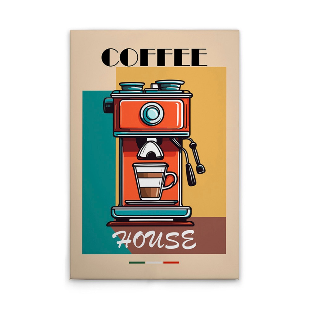 A.S. Création Leinwandbild »Coffee House - Wandbild Bunt Beige Gelb Keilrah günstig online kaufen