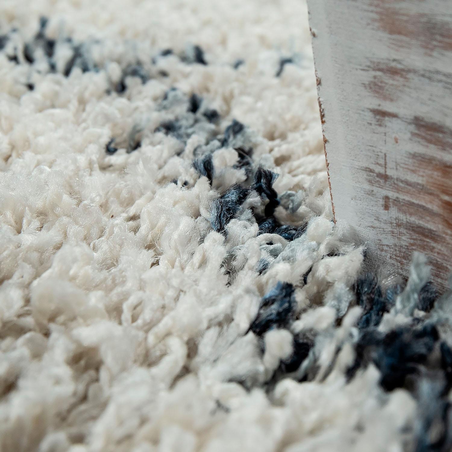 Paco Home Hochflor-Teppich »Nador 757«, rechteckig, 54 mm Höhe, weicher Shaggy mit Rauten Design und Fransen