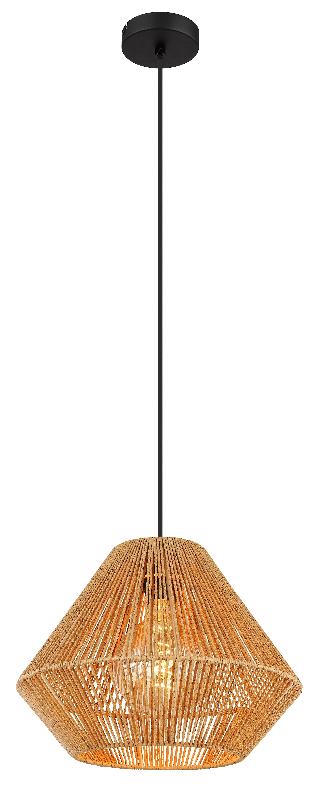 GLOBO LIGHTING Hängeleuchte »HOUDINI«, Leuchtmittel E27 | ohne Leuchtmittel, Hängelampe/Pendelleuchte/Esszimmer/Wohnzimmer/Esstisch