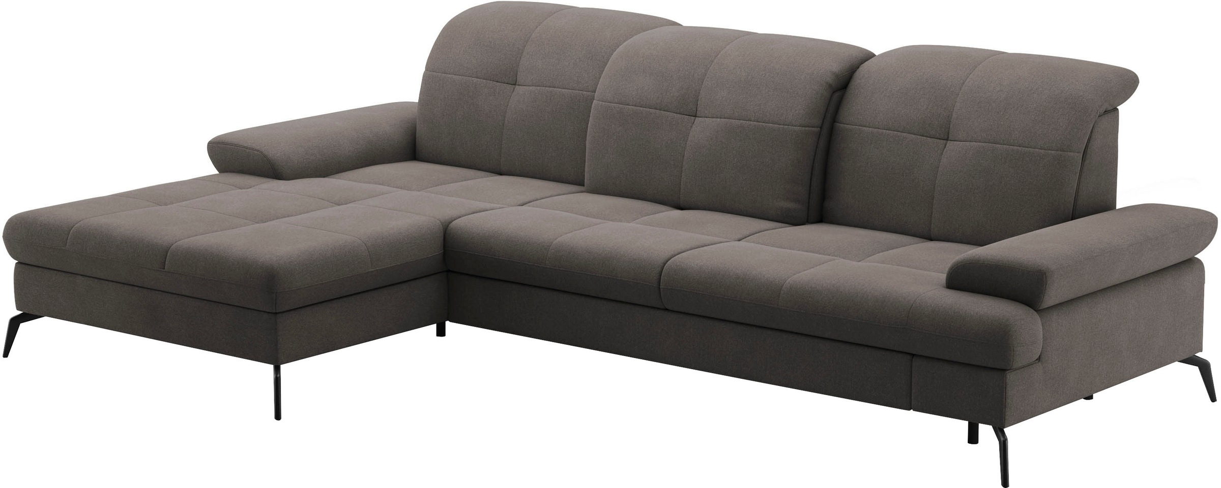 sit&more Ecksofa »Amica, L-Form, inkl. Sitztiefenverstellung & Armteilverstellung«, wahlweise mit Bettfunktion, Bettkasten und Kopfteilverstellung