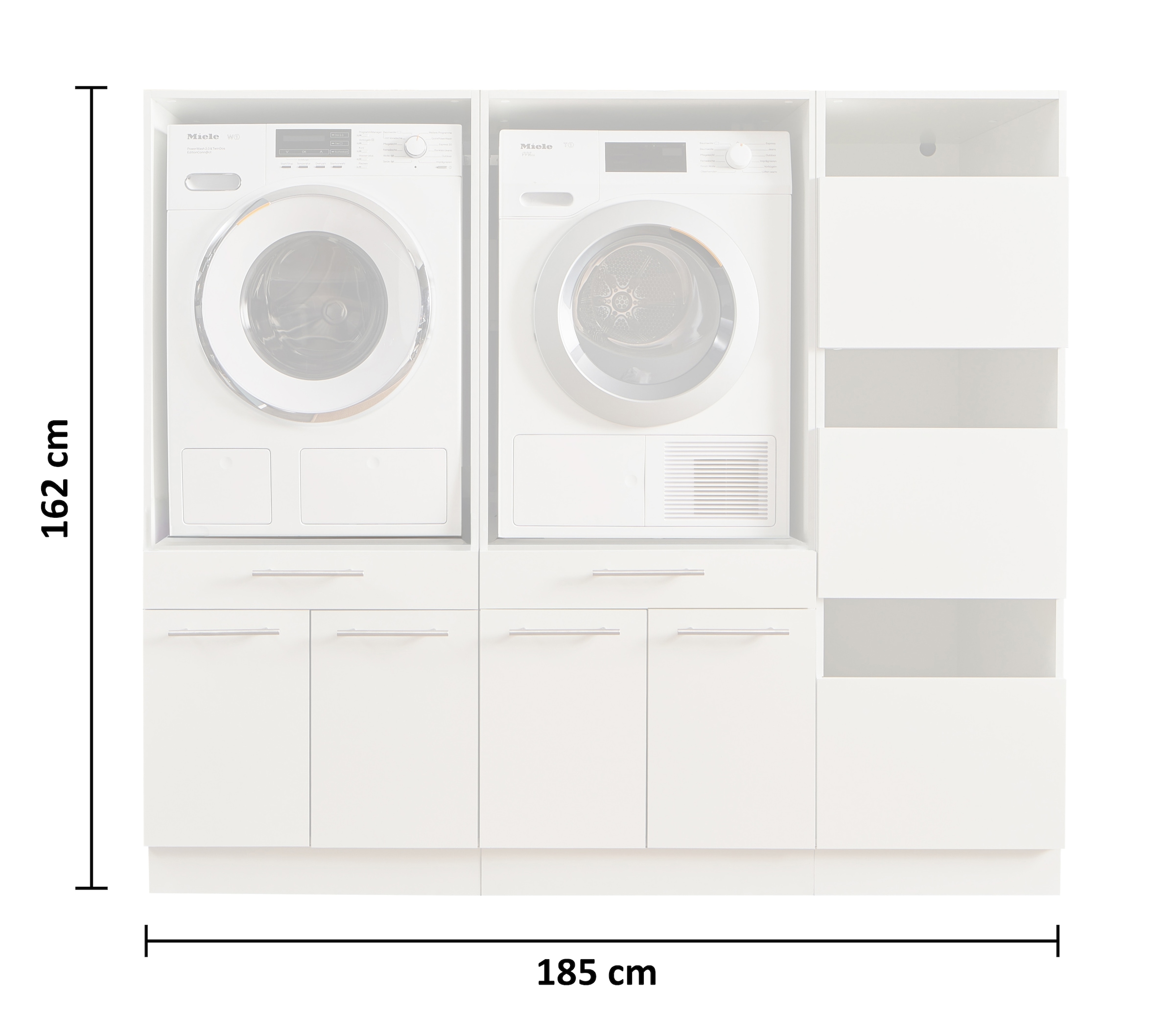 Laundreezy Mehrzweckschrank-Set »LAUNDREEZY LDSK10«, Breite 185 cm