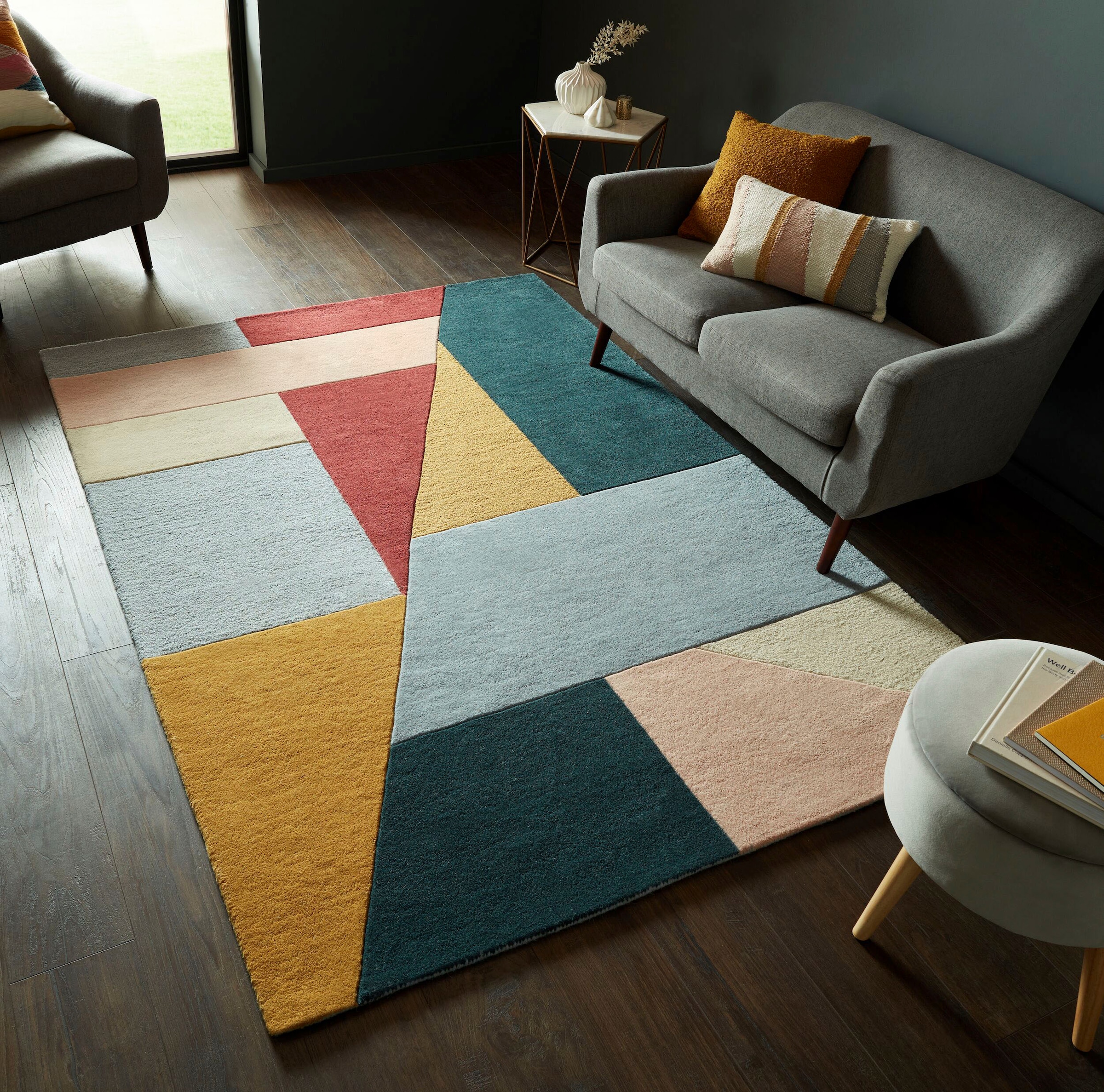 FLAIR RUGS Wollteppich »Alwyn« rechteckig 10 mm Höhe Wolle, Teppich, Wohnzimmer, Schlafzimmer, Esszimmer