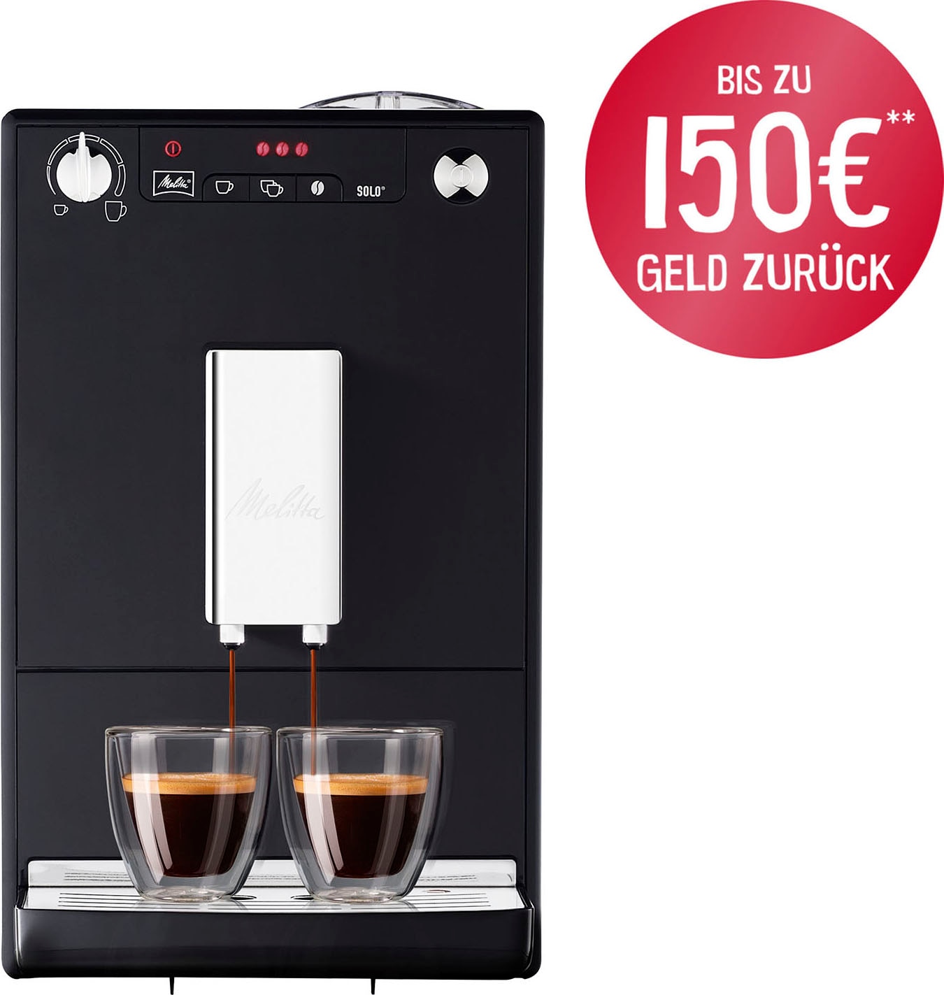 schwarz Kaffeevollautomat E Melitta Solo® Tank, CAFFEO® 950-101, kaufen Kegelmahlwerk online 1,2l