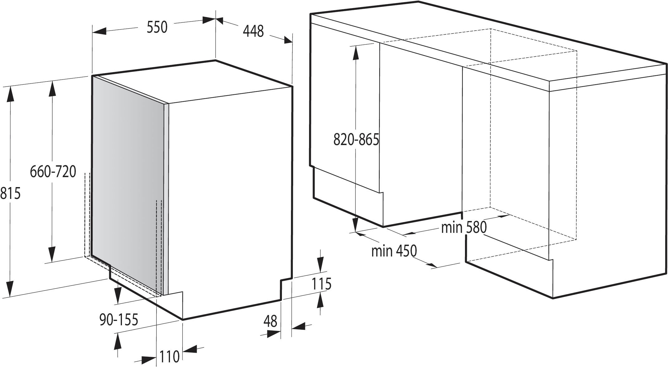 GORENJE vollintegrierbarer Geschirrspüler »GV561D10«, 11 Maßgedecke