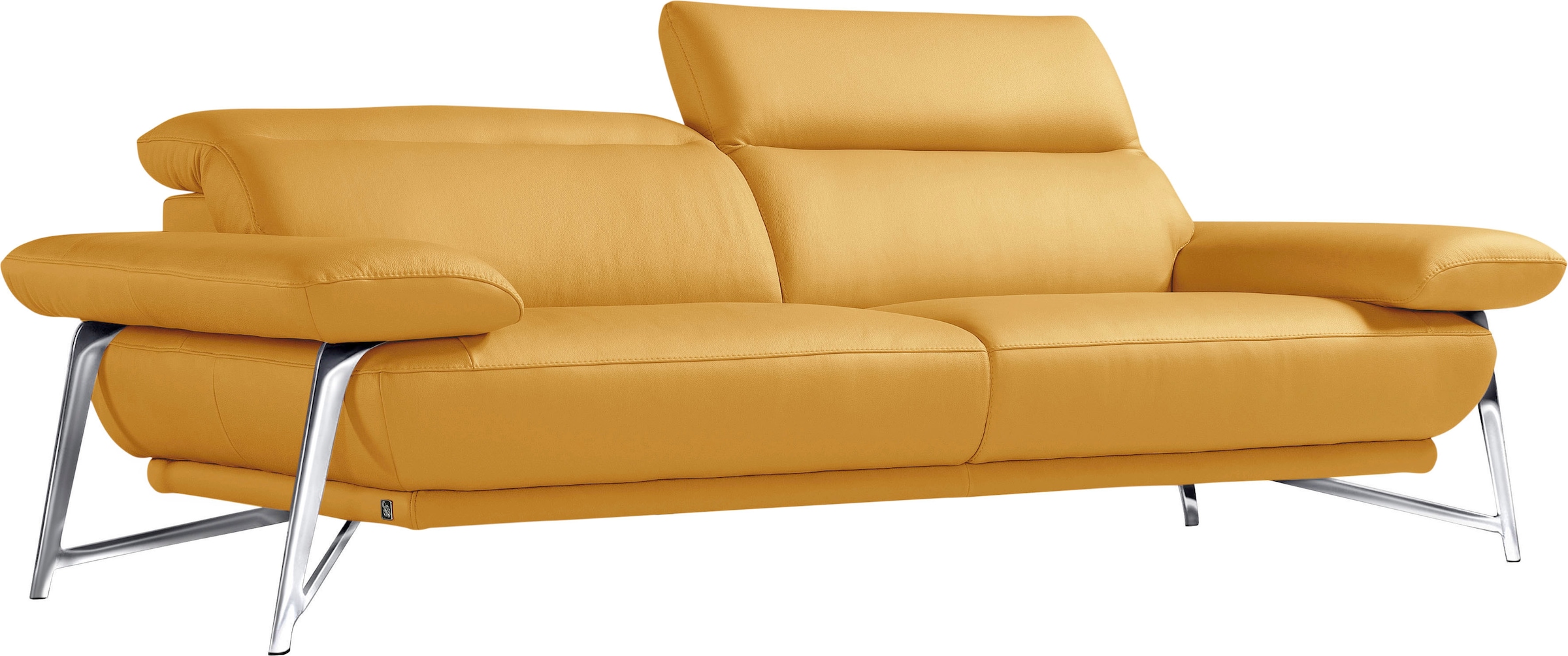 Egoitaliano 2,5-Sitzer »Anais, Designsofa mit hohem Sitzkomfort, Designfuß,«, inkl. verstellbarer Kopfteile