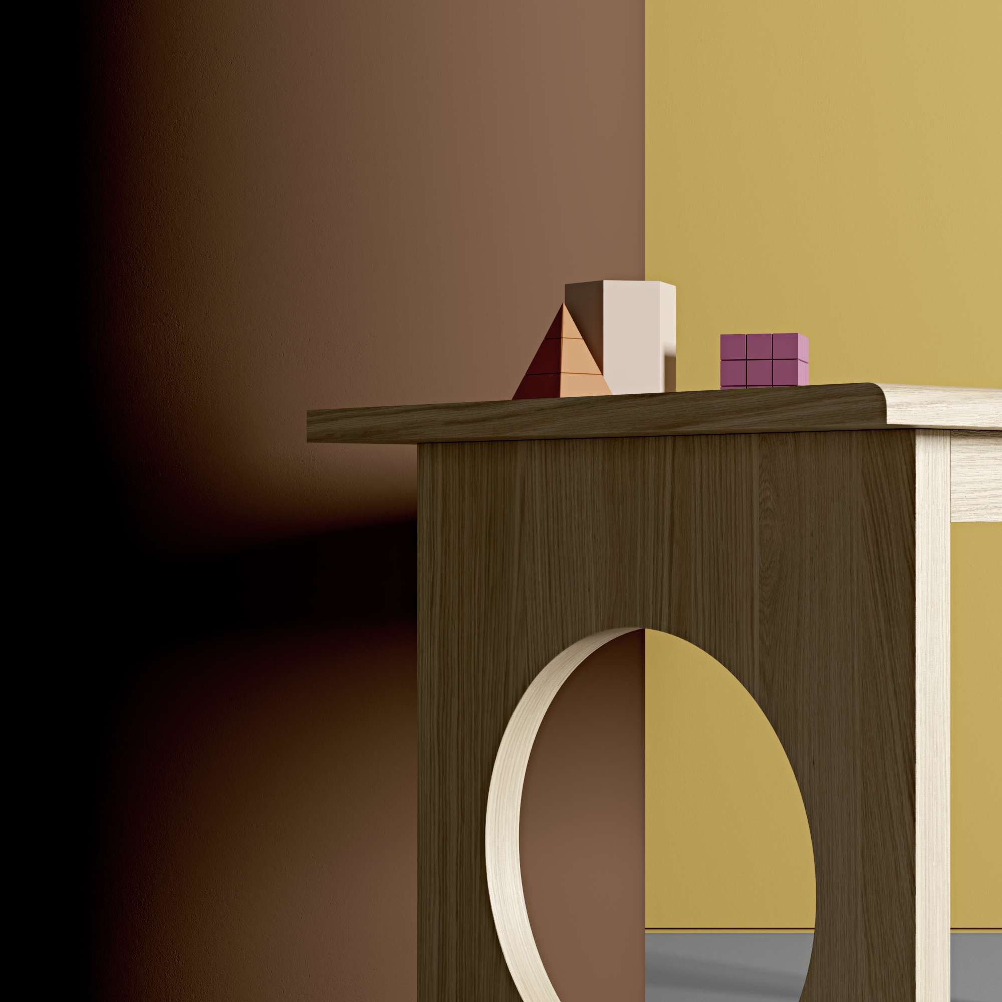 Woodman Schreibtisch »Bau«, besonderes Design, Breite 140 cm