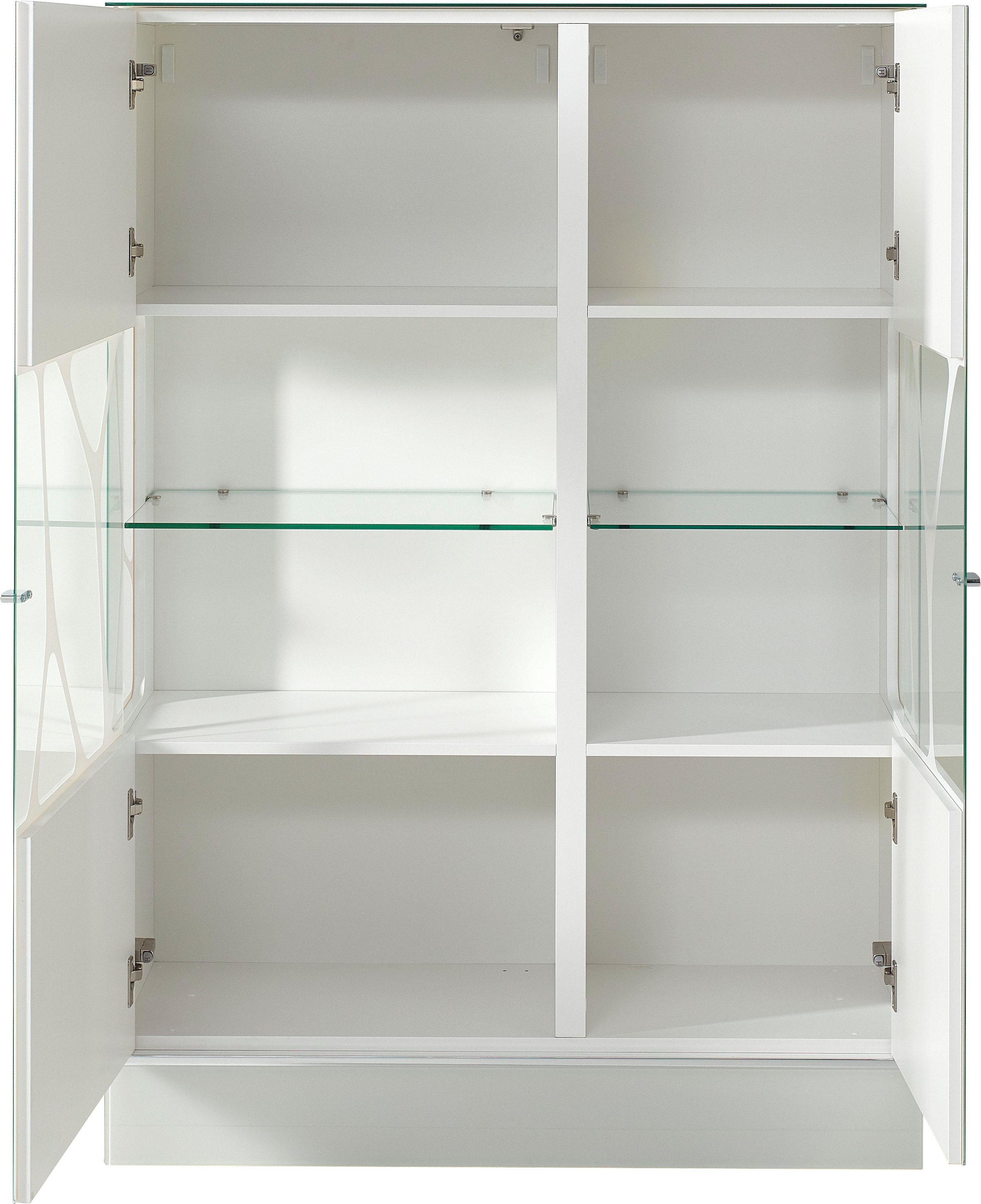 LEONARDO Highboard »CUBE«, mit Genetics, wahlweise mit Beleuchtung, Höhe 157 cm