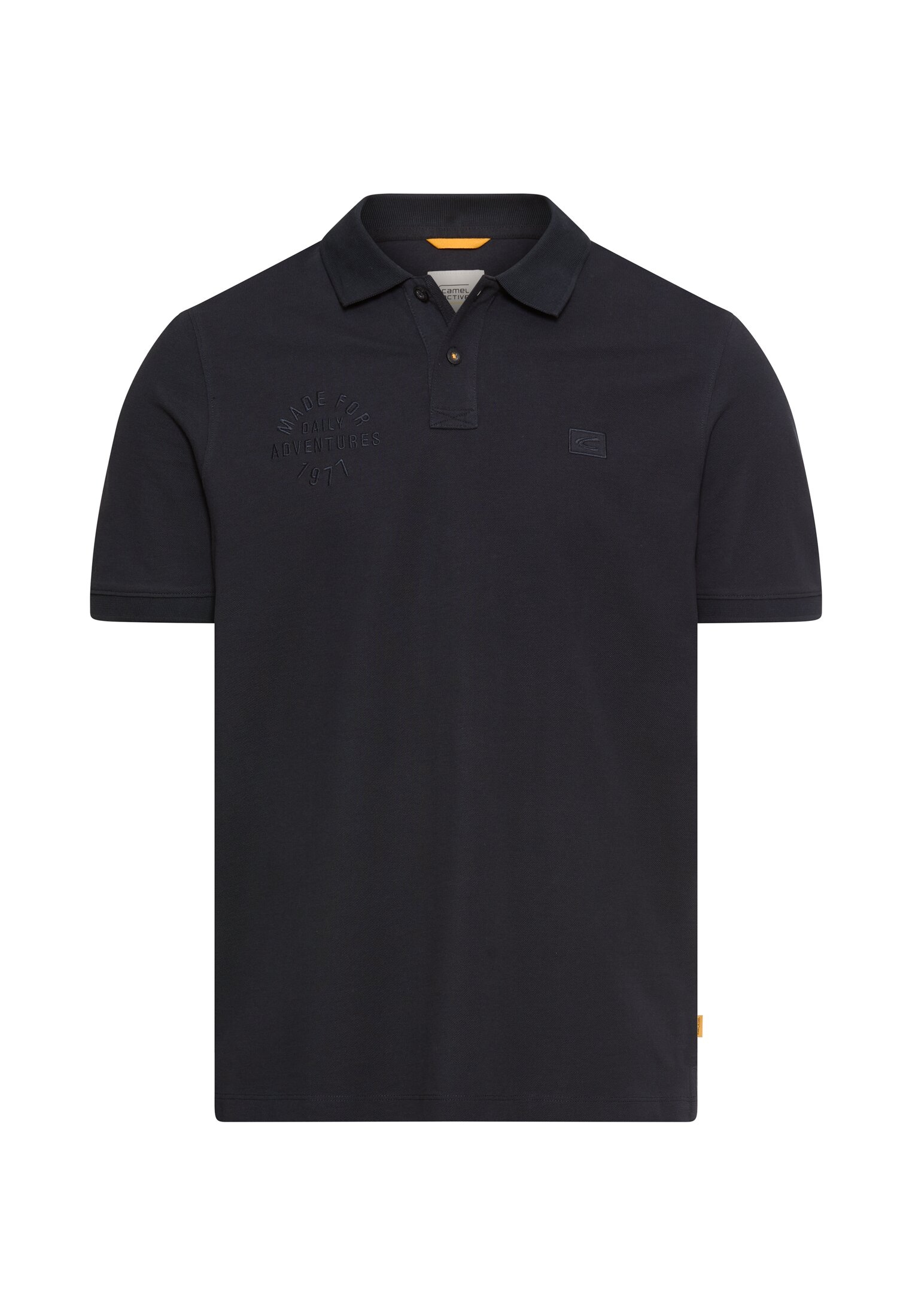 camel active Poloshirt mit Stickerei auf der Brust