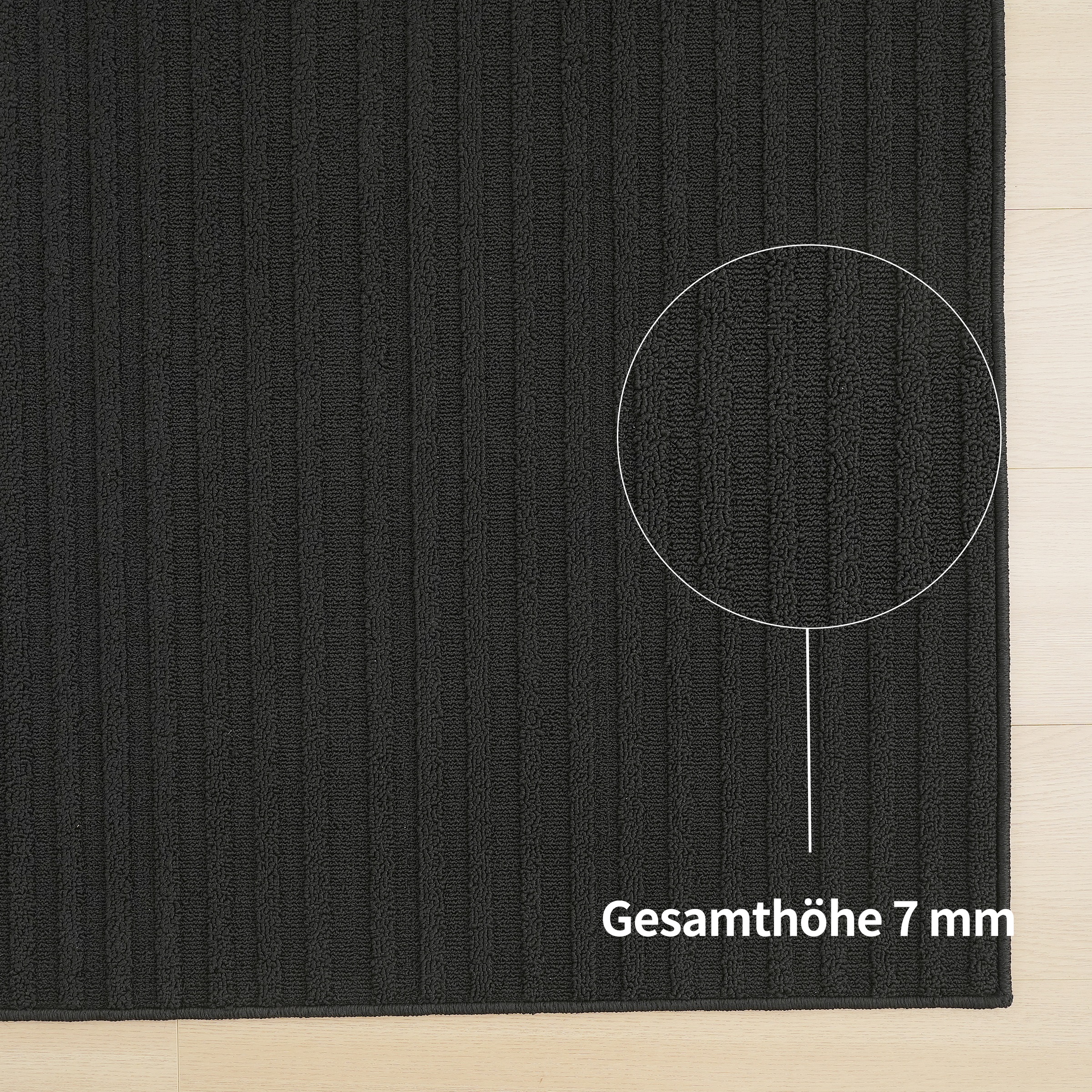 my home Teppich »Jola Hoch-Tief-Design, Scandi-Look, Zen«, rechteckig, 7 mm Höhe, Boho, Modern, 3D, Wohnzimmer, Schlafzimmer, wasserabweisend