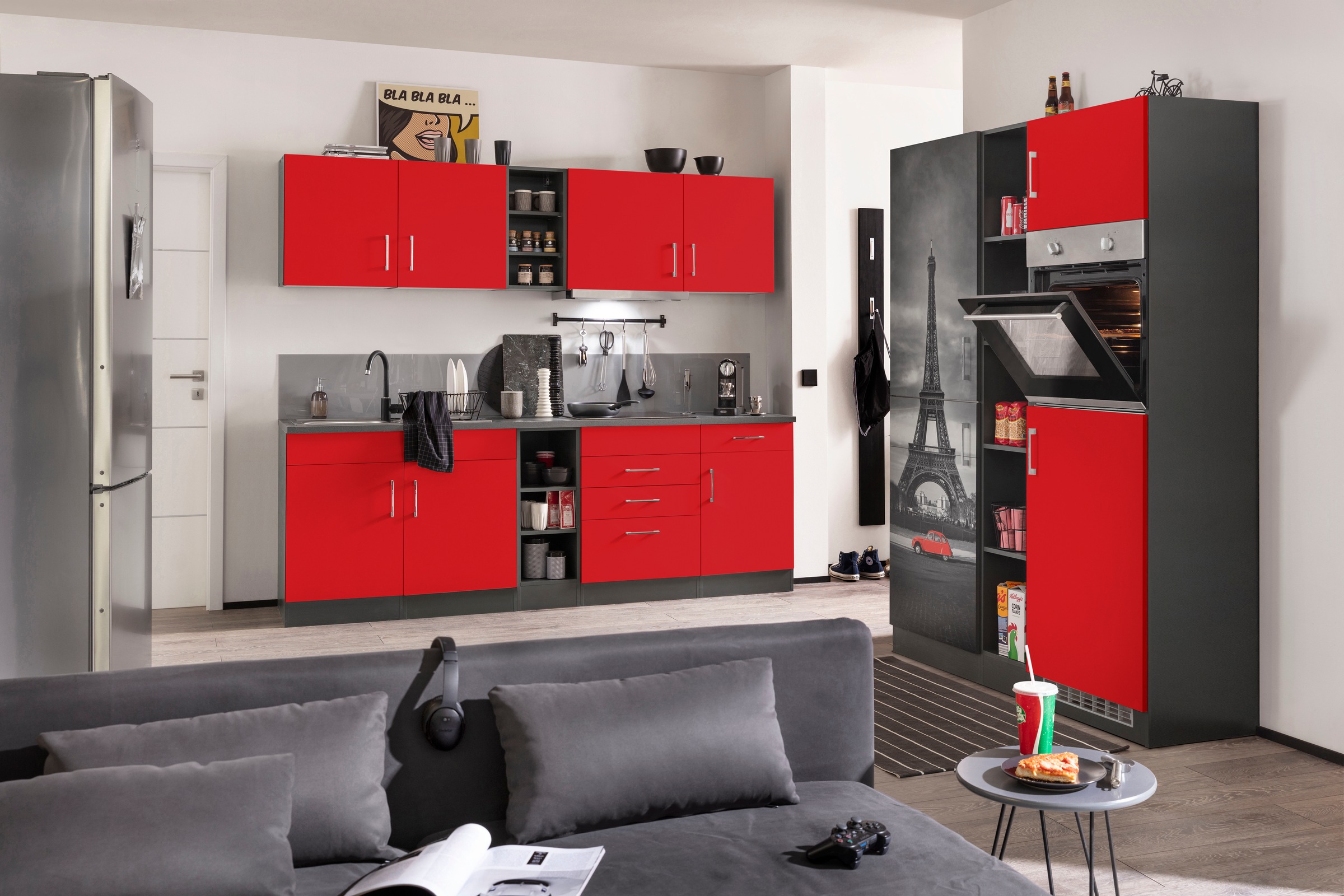 KOCHSTATION Küchenzeile »KS-Paris – Küchen mit einzigartigen Fotomotiven au günstig online kaufen