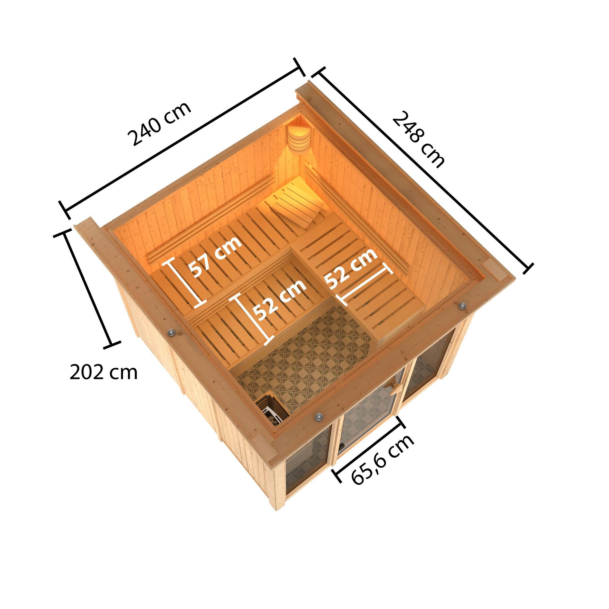 welltime Sauna »Artja«, naturbelassen, ohne Ofen