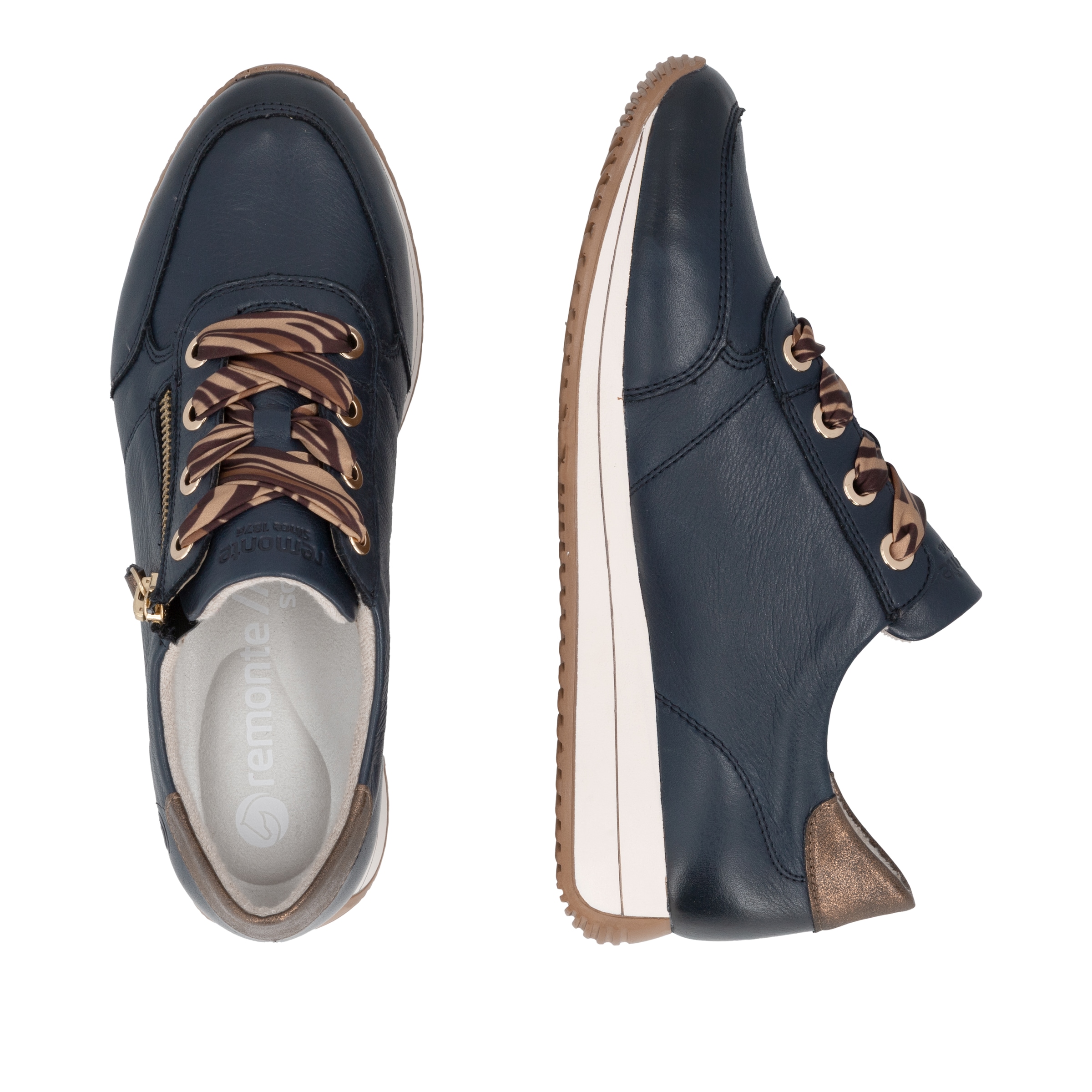 Remonte Keilsneaker  Freizeitschuh, Halbschuh, Schnürschuh mit Außenreißverschluss