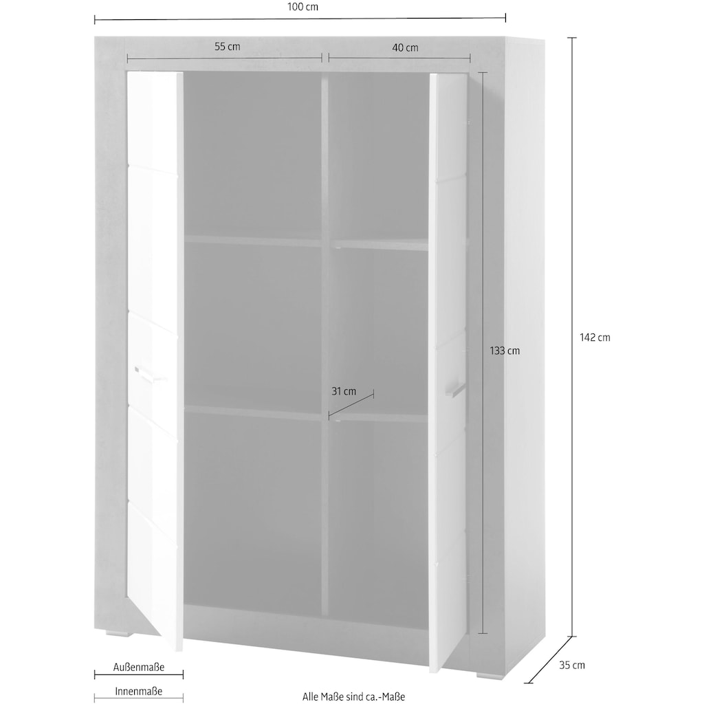 INOSIGN Highboard »Etero«, Höhe 142 cm